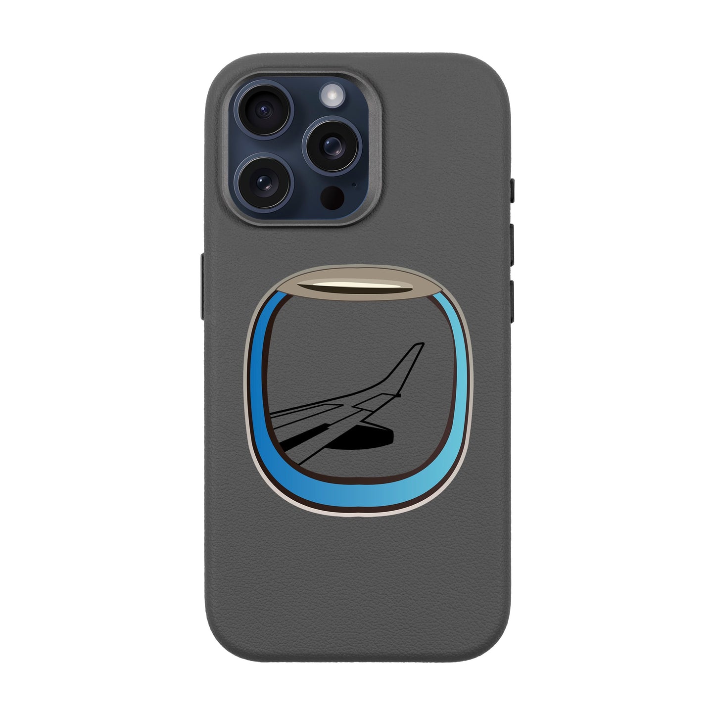 AIRCRAFT WINDOW-iPhone 15 Pro Max Leather Premium Kılıf MagSafe Özellikli