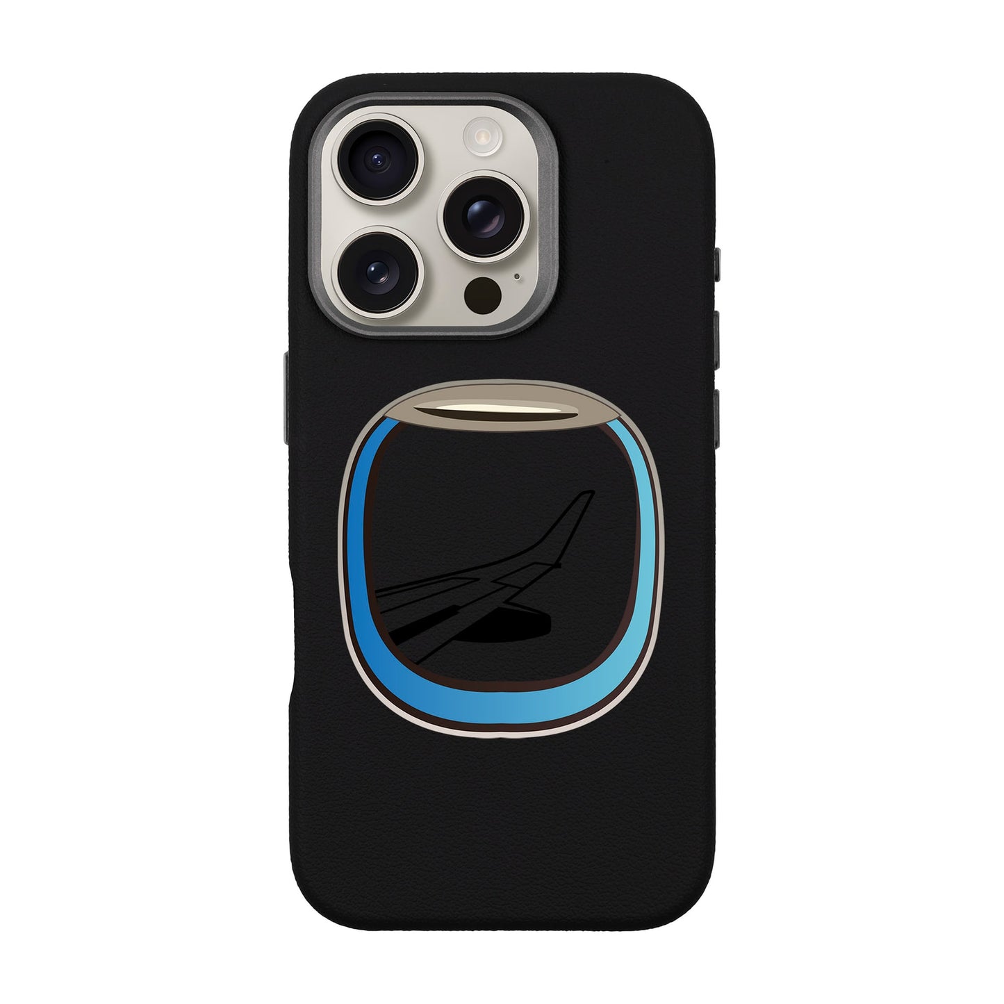 AIRCRAFT WINDOW-iPhone 16 Pro Leather Premium Kılıf MagSafe Özellikli