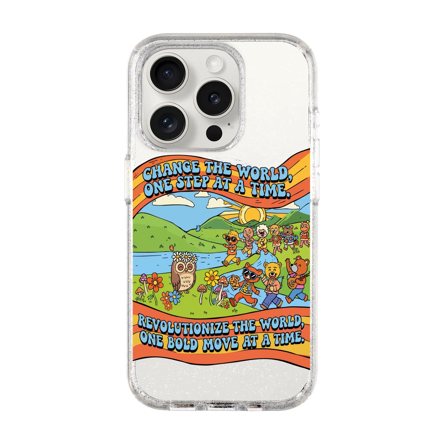 CHANGE THE WORLD-iPhone 15 Pro Shiny Kılıf MagSafe Özellikli
