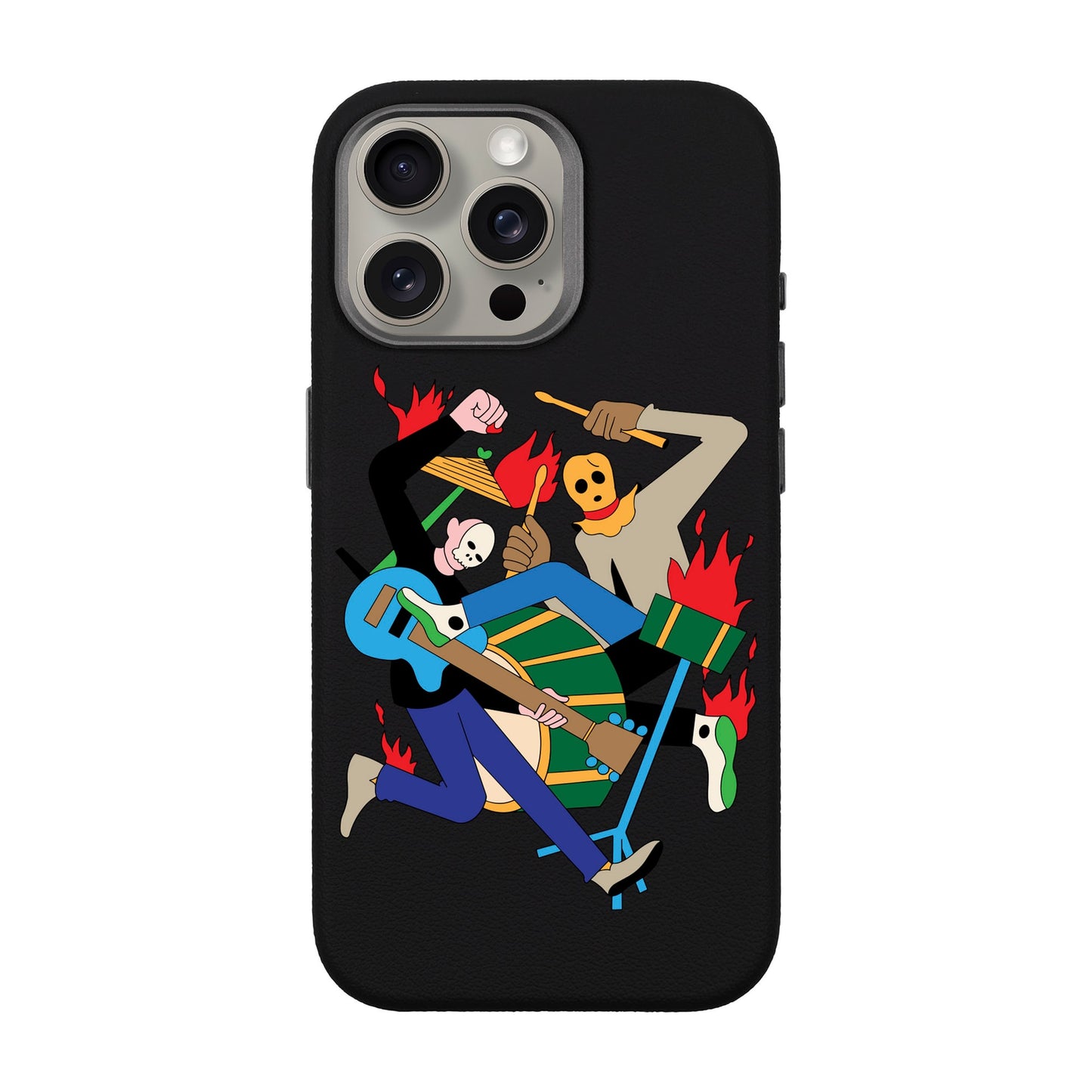 MONSTER MASH-iPhone 15 Pro Max Leather Premium Kılıf MagSafe Özellikli