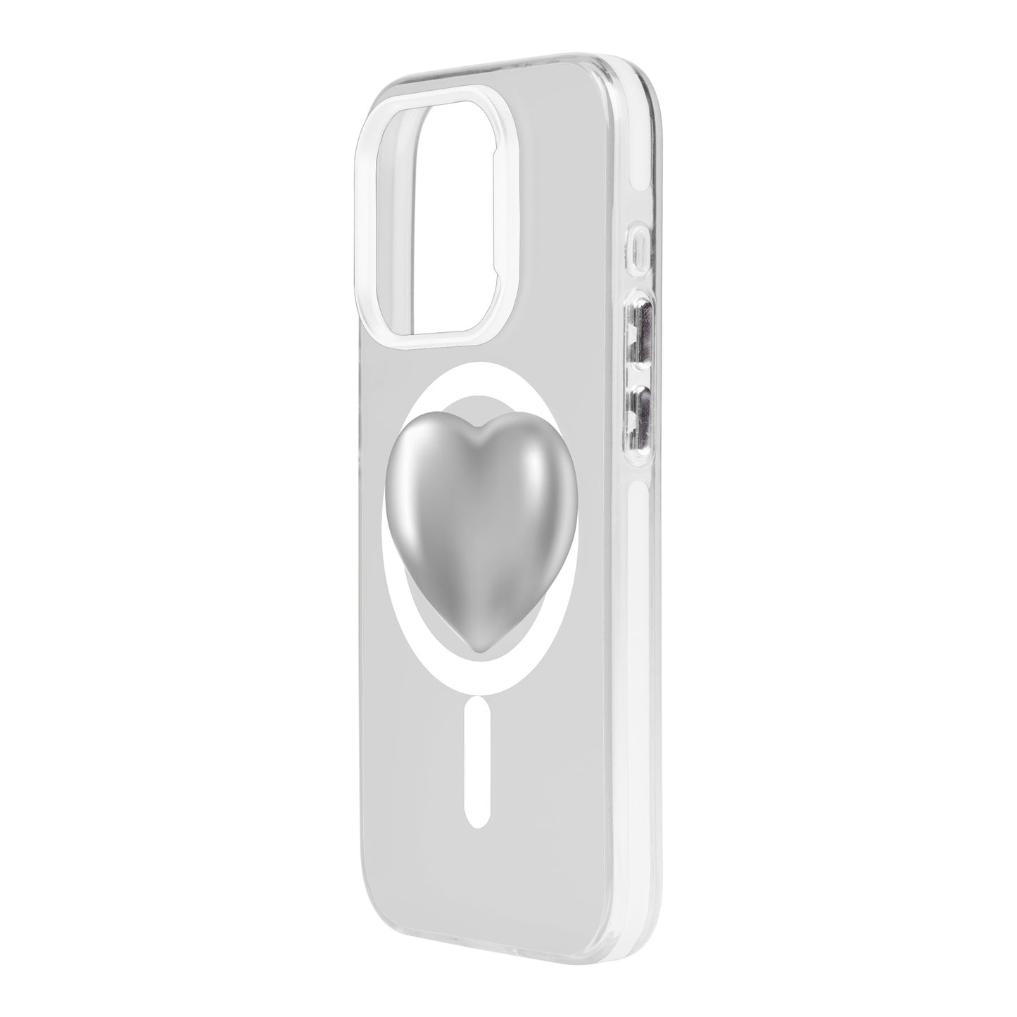 SILVER HEART-iPhone 15 Pro Max Hold Kılıf MagSafe Özellikli