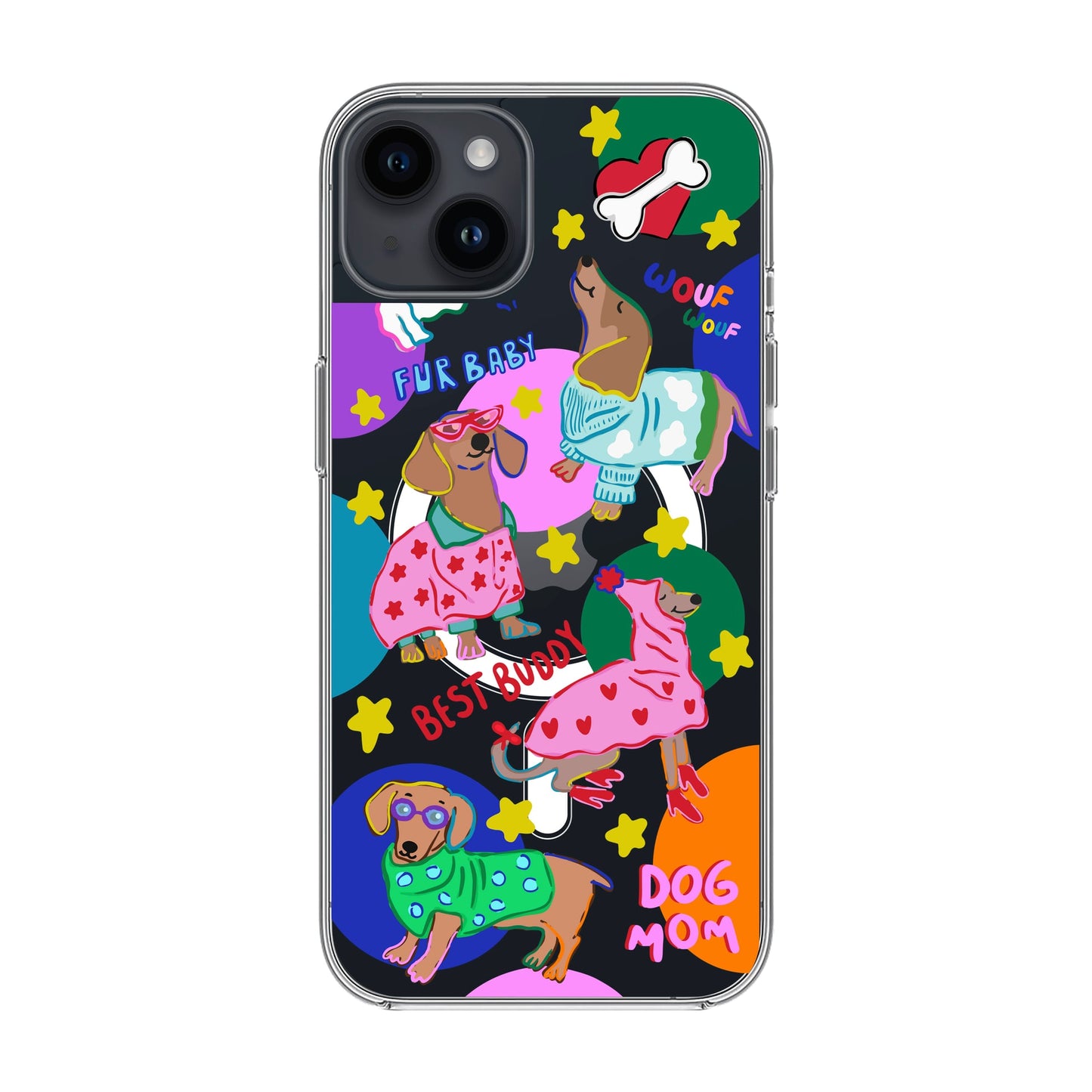 DOG MOM-iPhone 14 Plus Solid Kılıf MagSafe Özellikli