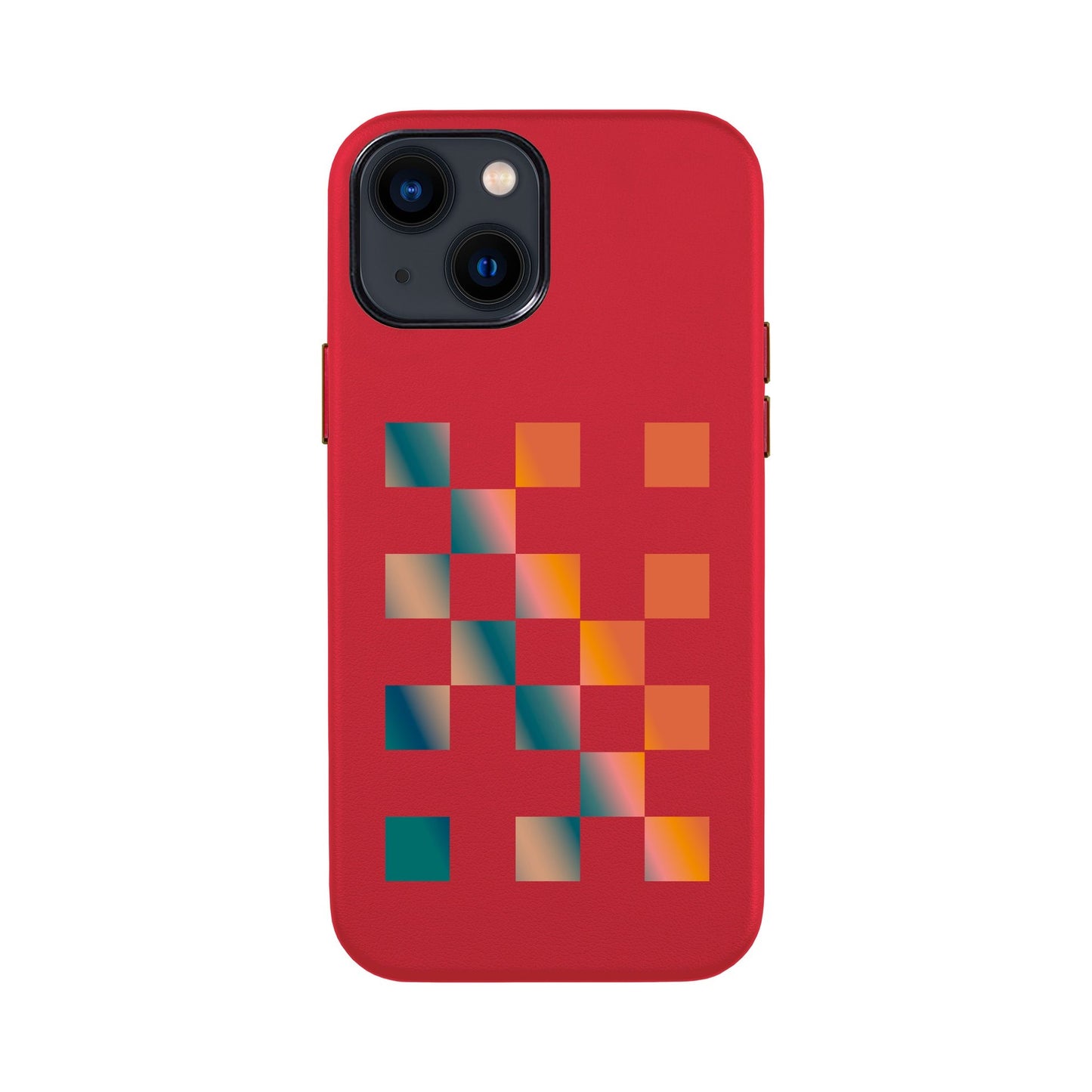 GRADIENT CHECKMATE-iPhone 13 Mini Leather Kılıf