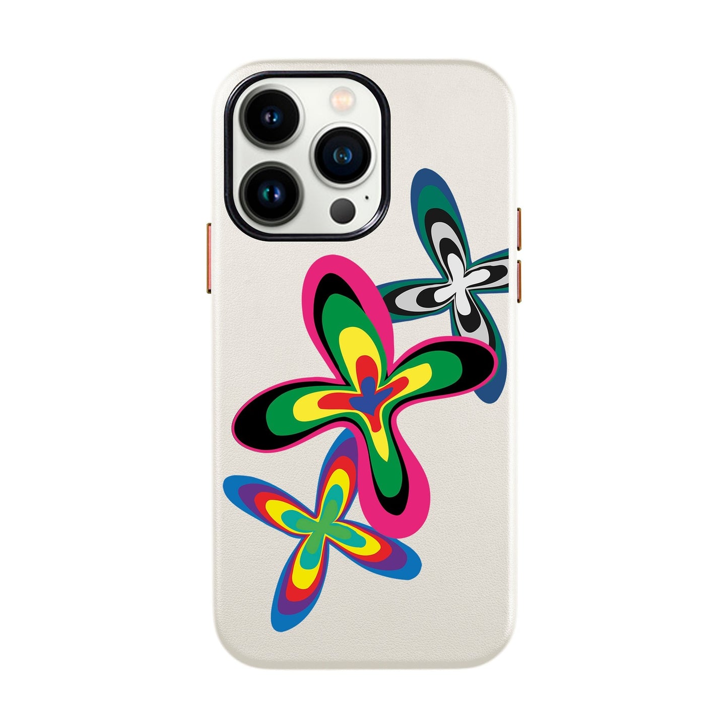 COLOR FLOWER-iPhone 13 Pro Leather Kılıf