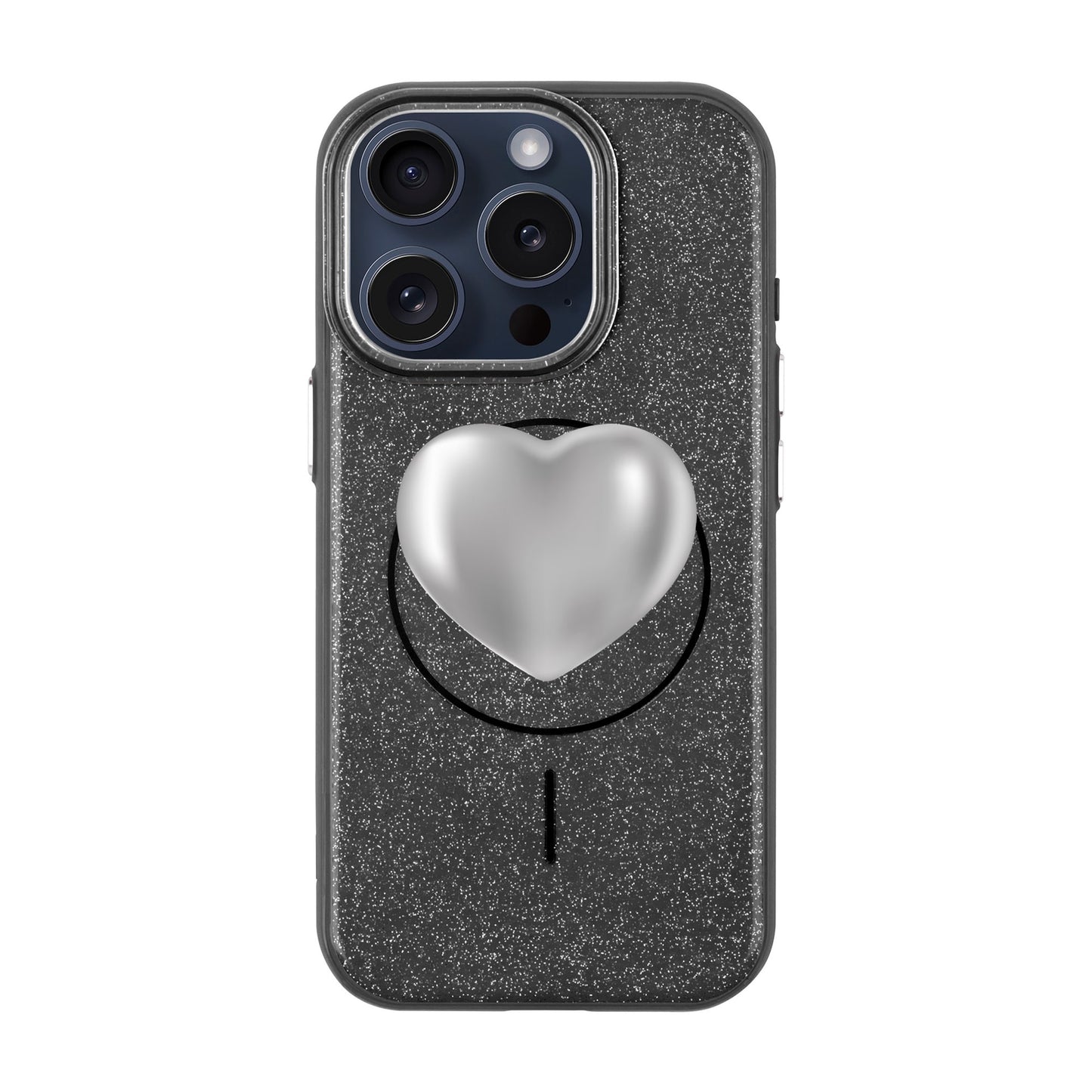 SILVER HEART-iPhone 15 Pro Radiant Kılıf MagSafe Özellikli
