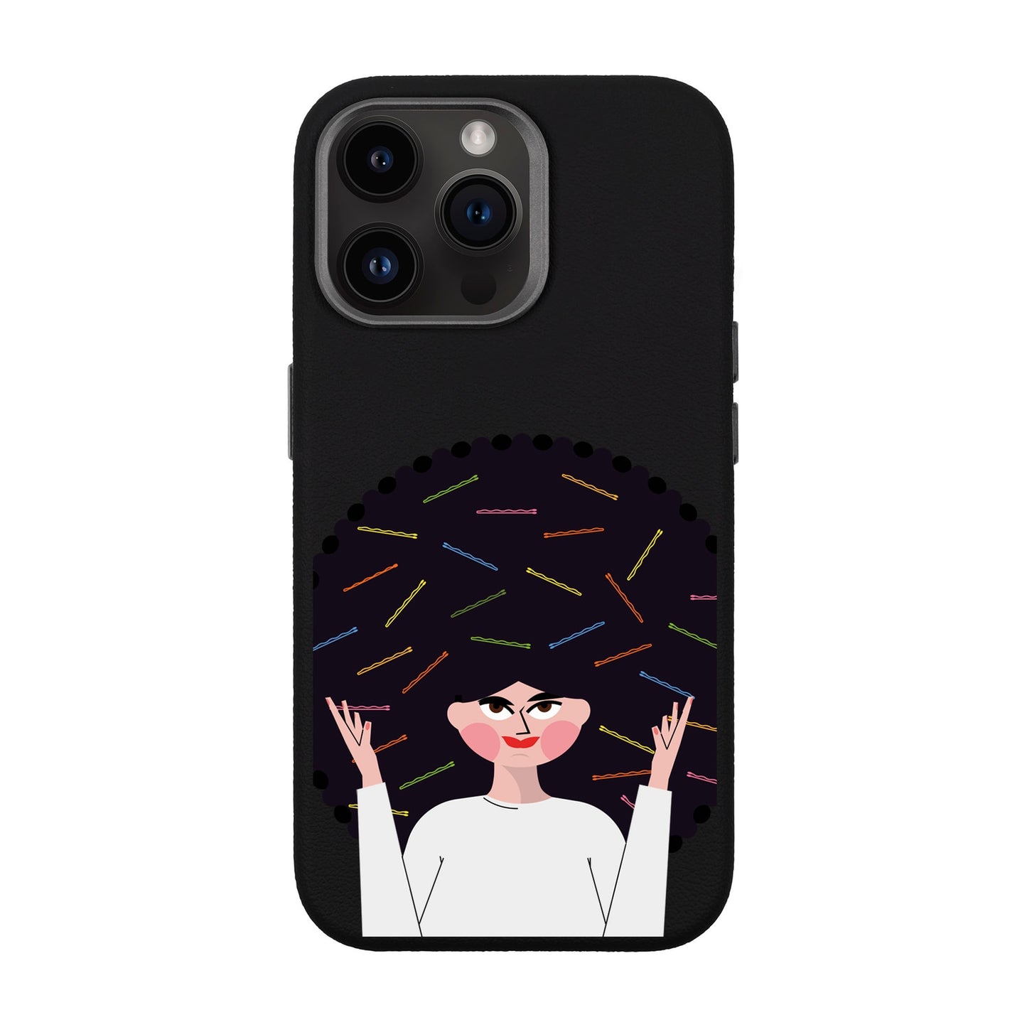 TANGLES OF HAPPINESS-iPhone 14 Pro Max Leather Premium Kılıf MagSafe Özellikli