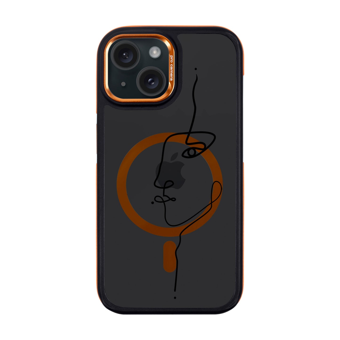 FACE-iPhone 15 Dark Kılıf MagSafe Özellikli