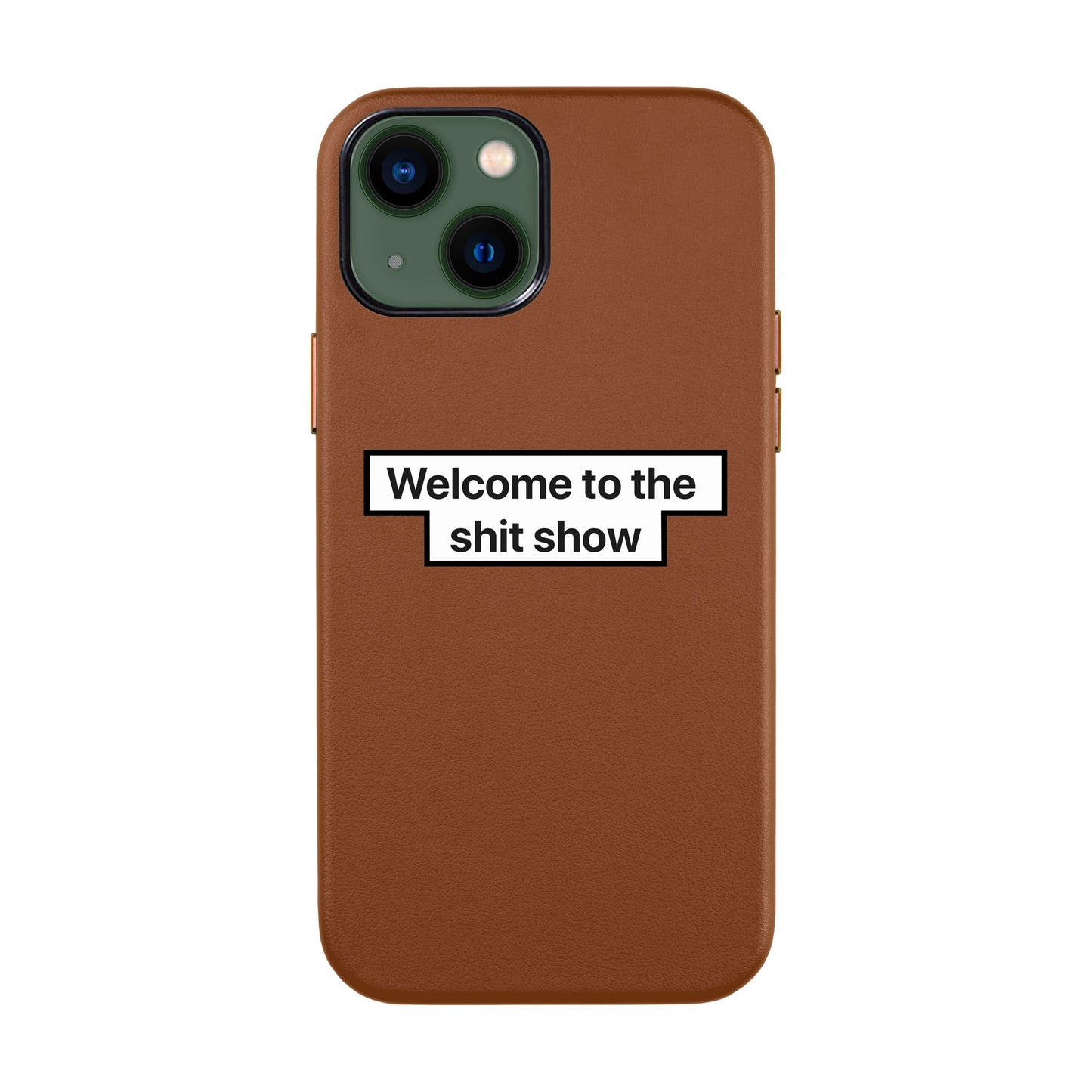 WELCOME-iPhone 14 Leather Kılıf