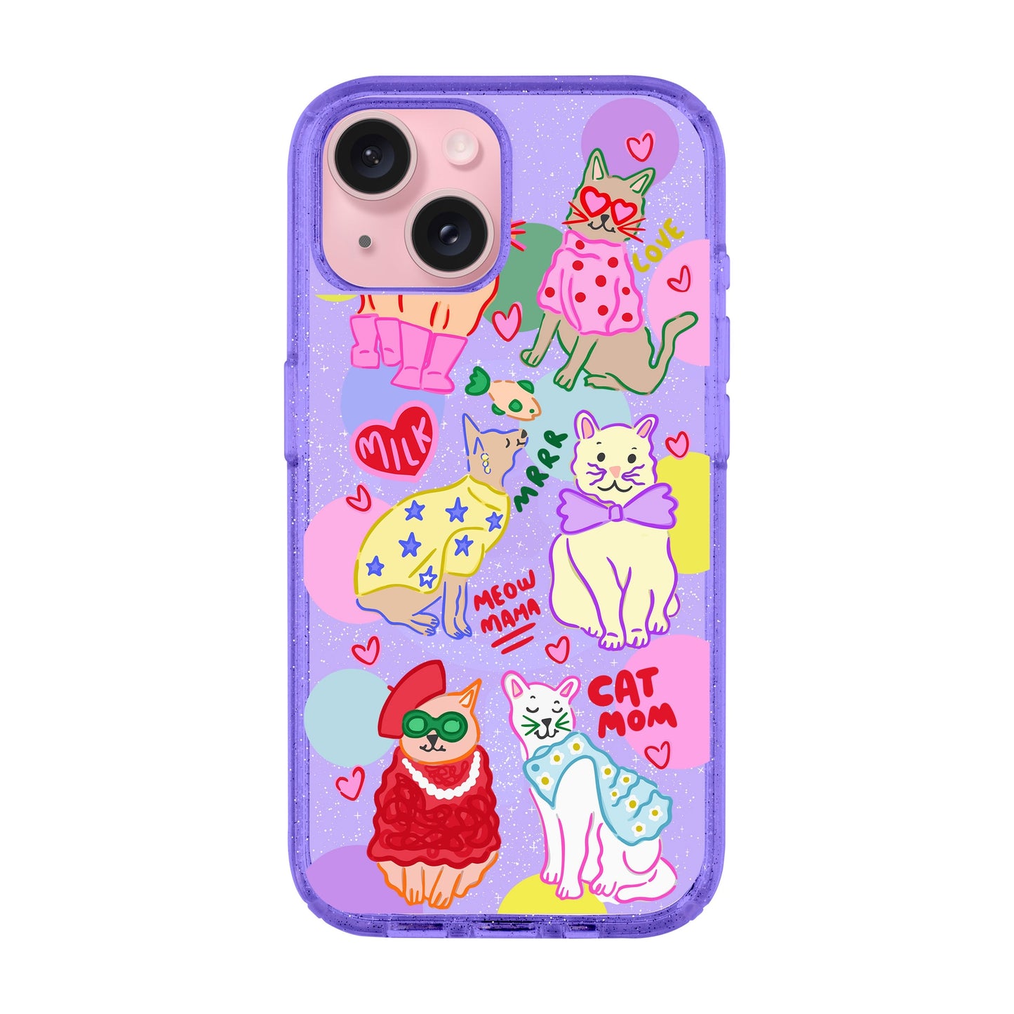 CAT MOM-iPhone 15 Plus Shiny Kılıf MagSafe Özellikli