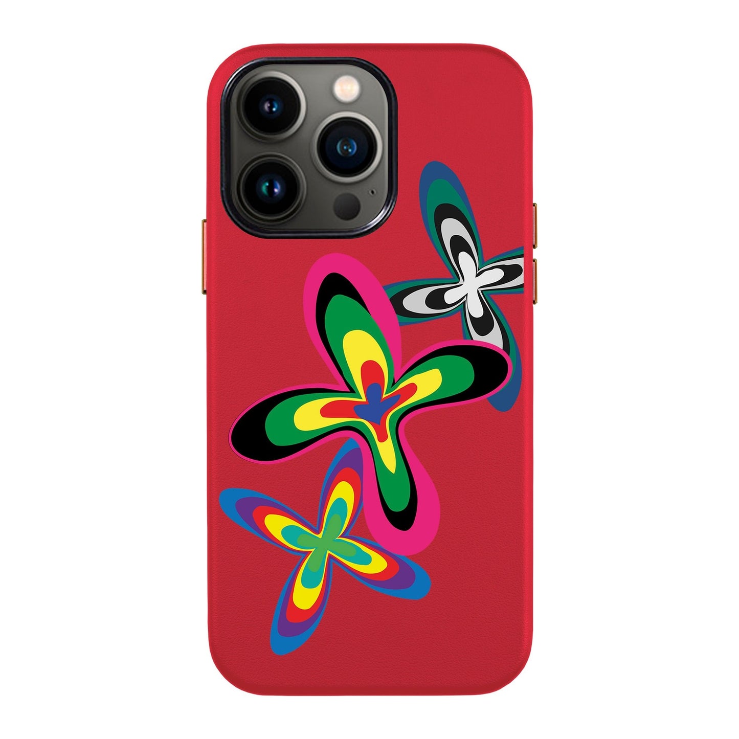 COLOR FLOWER-iPhone 13 Pro Max Leather Kılıf
