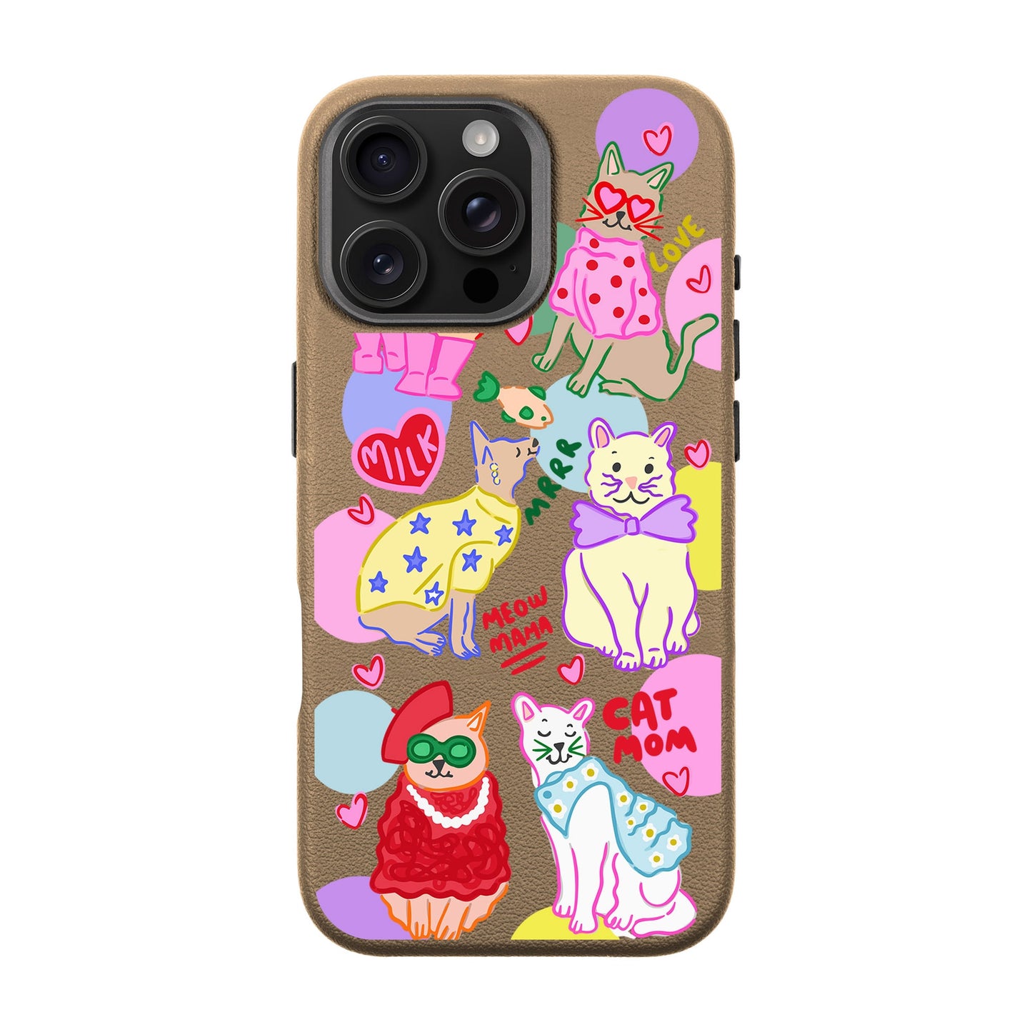 CAT MOM-iPhone 16 Pro Max Leather Premium Kılıf MagSafe Özellikli