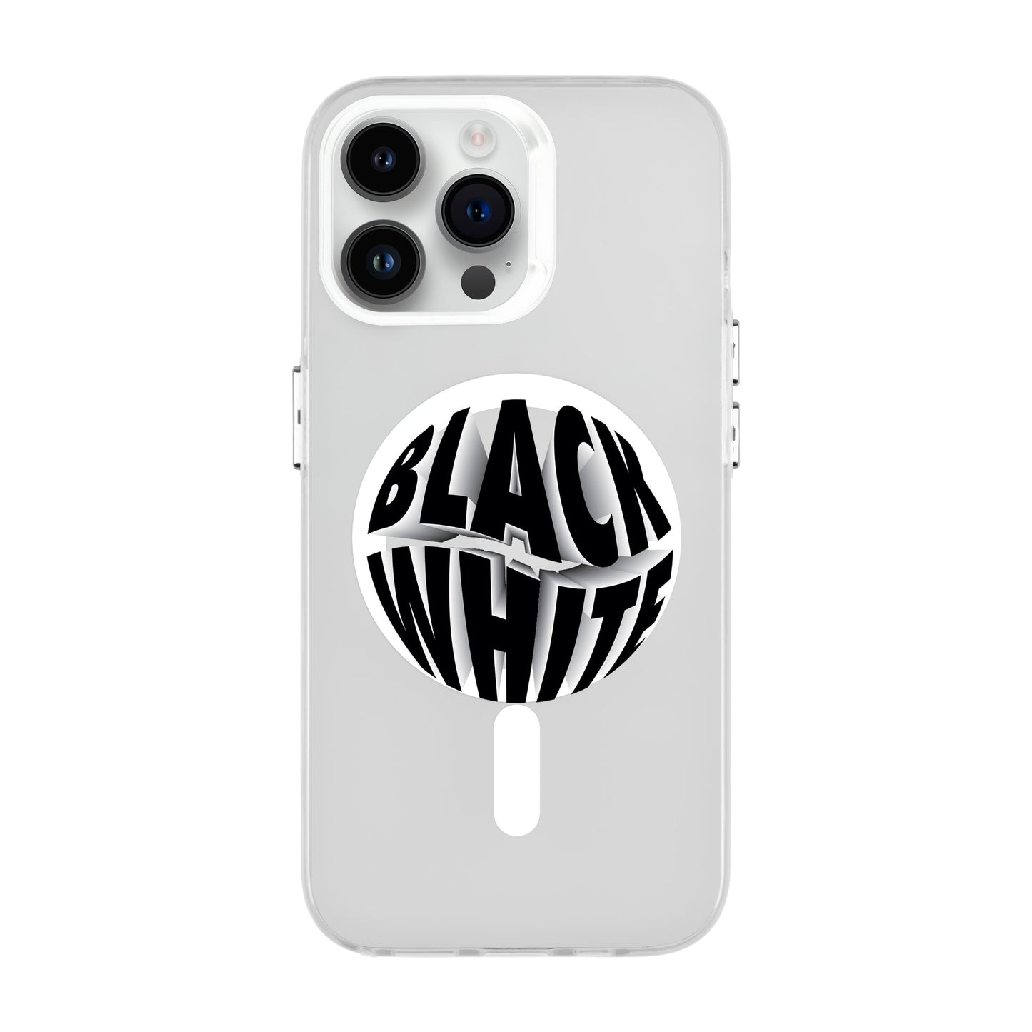BLACK WHITE-iPhone 14 Pro Max Hold Kılıf MagSafe Özellikli