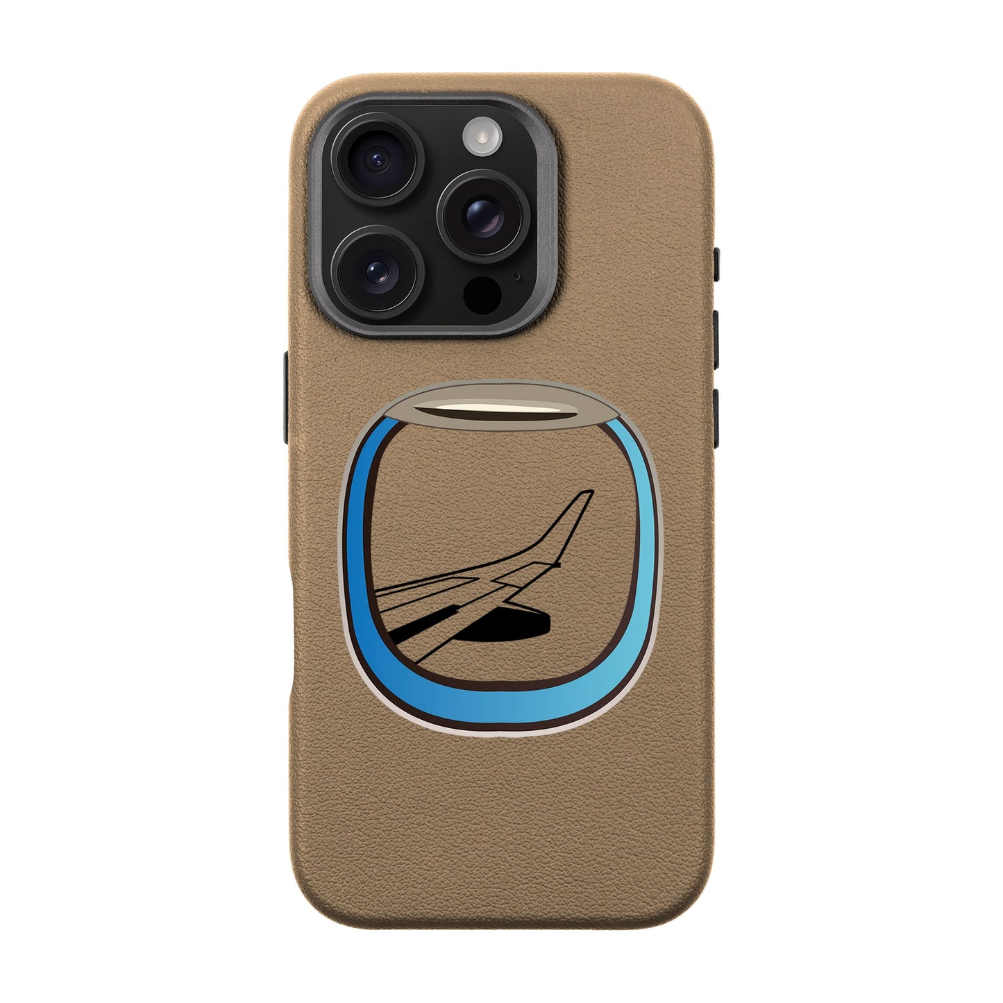 AIRCRAFT WINDOW-iPhone 16 Pro Leather Premium Kılıf MagSafe Özellikli