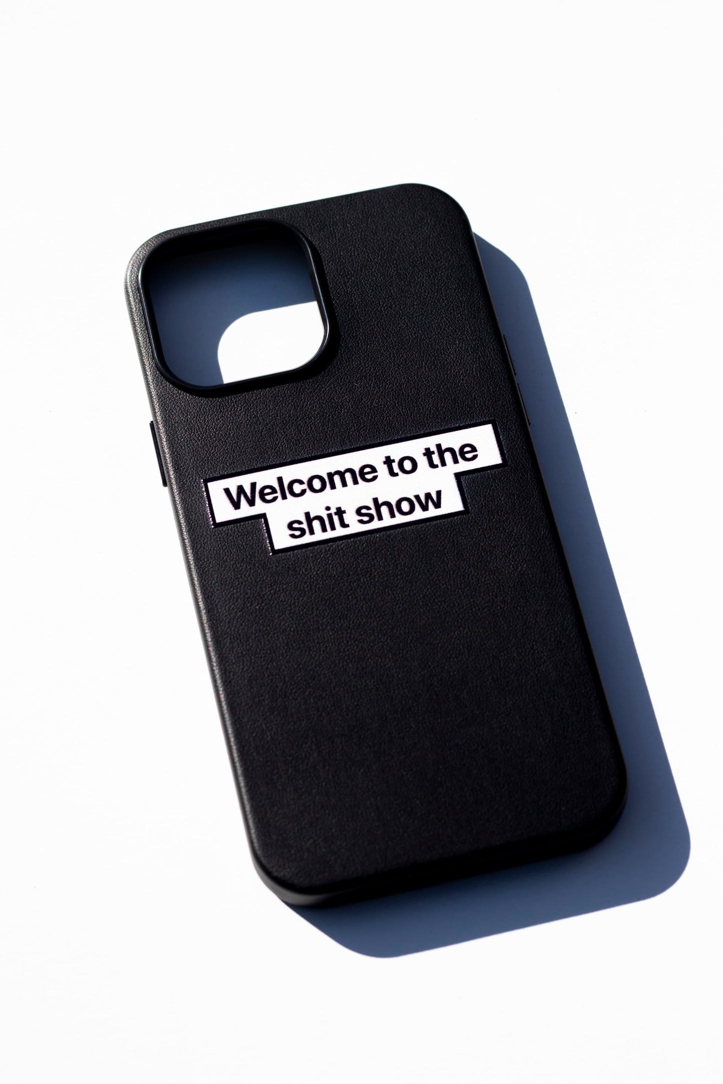 WELCOME-iPhone 14 Leather Kılıf