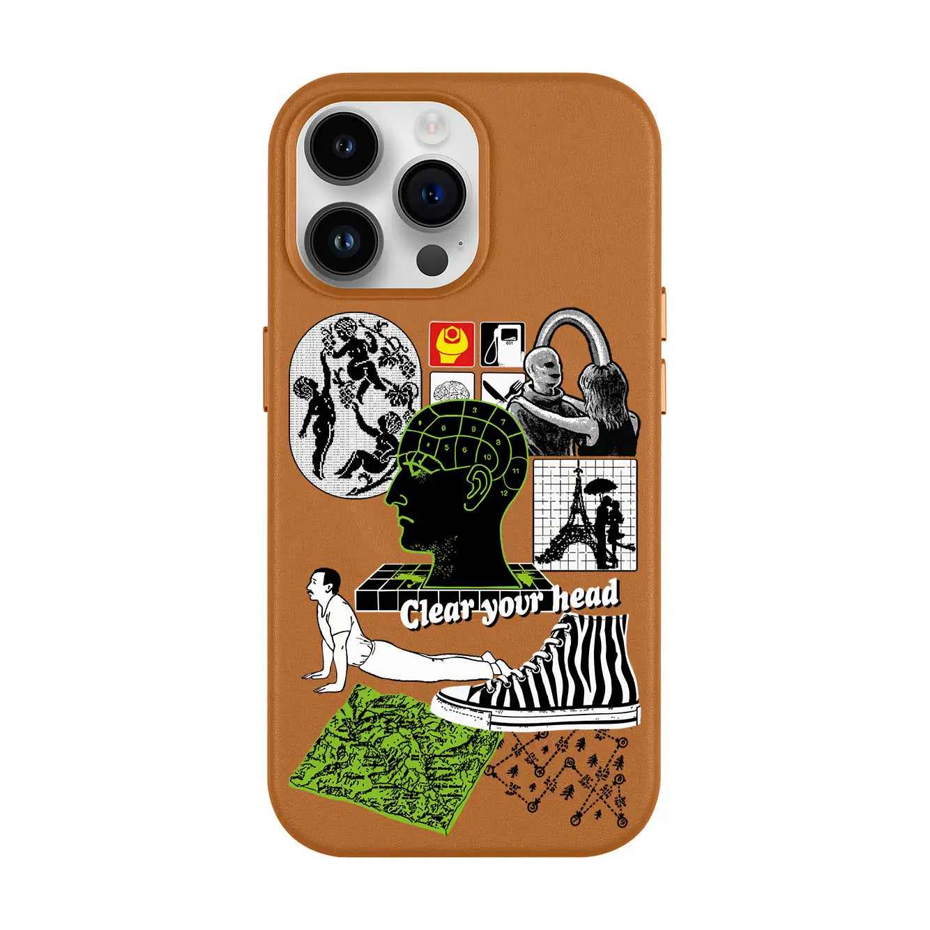 CLEAR YOUR HEAD-iPhone 14 Pro Max Leather Kılıf MagSafe Özellikli