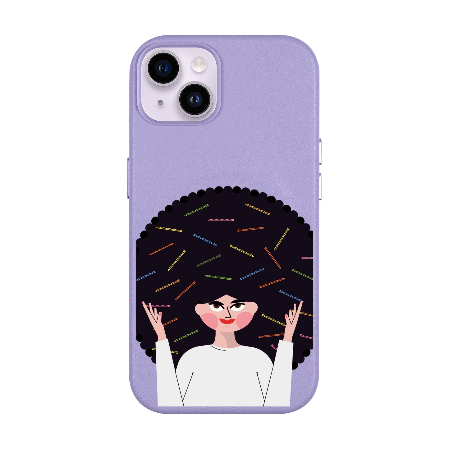 TANGLES OF HAPPINESS-iPhone 14 Plus Leather Kılıf MagSafe Özellikli
