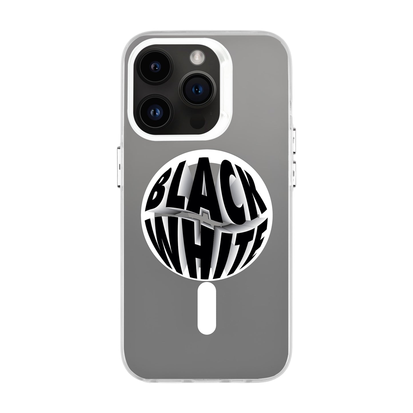 BLACK WHITE-iPhone 14 Pro Hold Kılıf MagSafe Özellikli