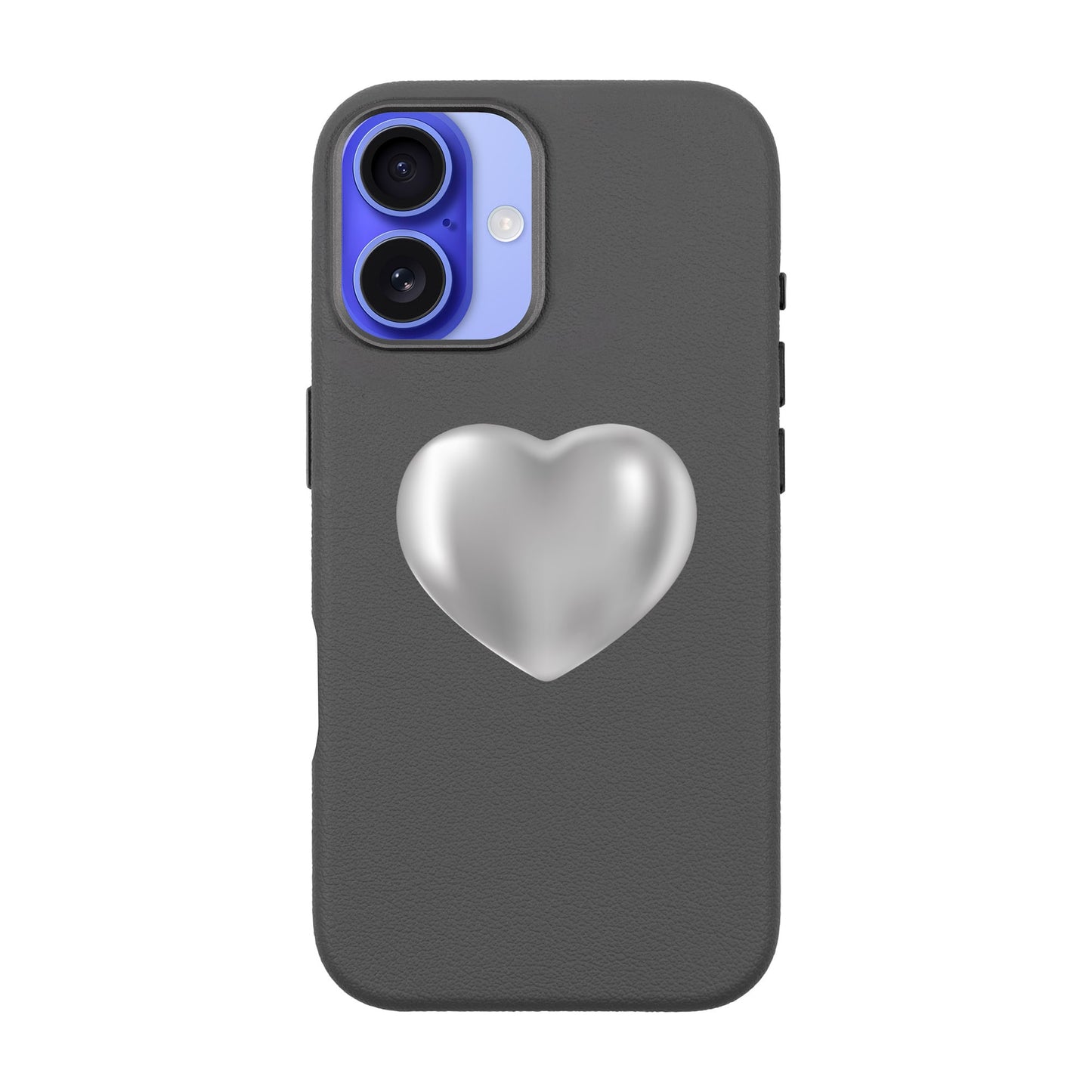 SILVER HEART-iPhone 16 Plus Leather Premium Kılıf MagSafe Özellikli