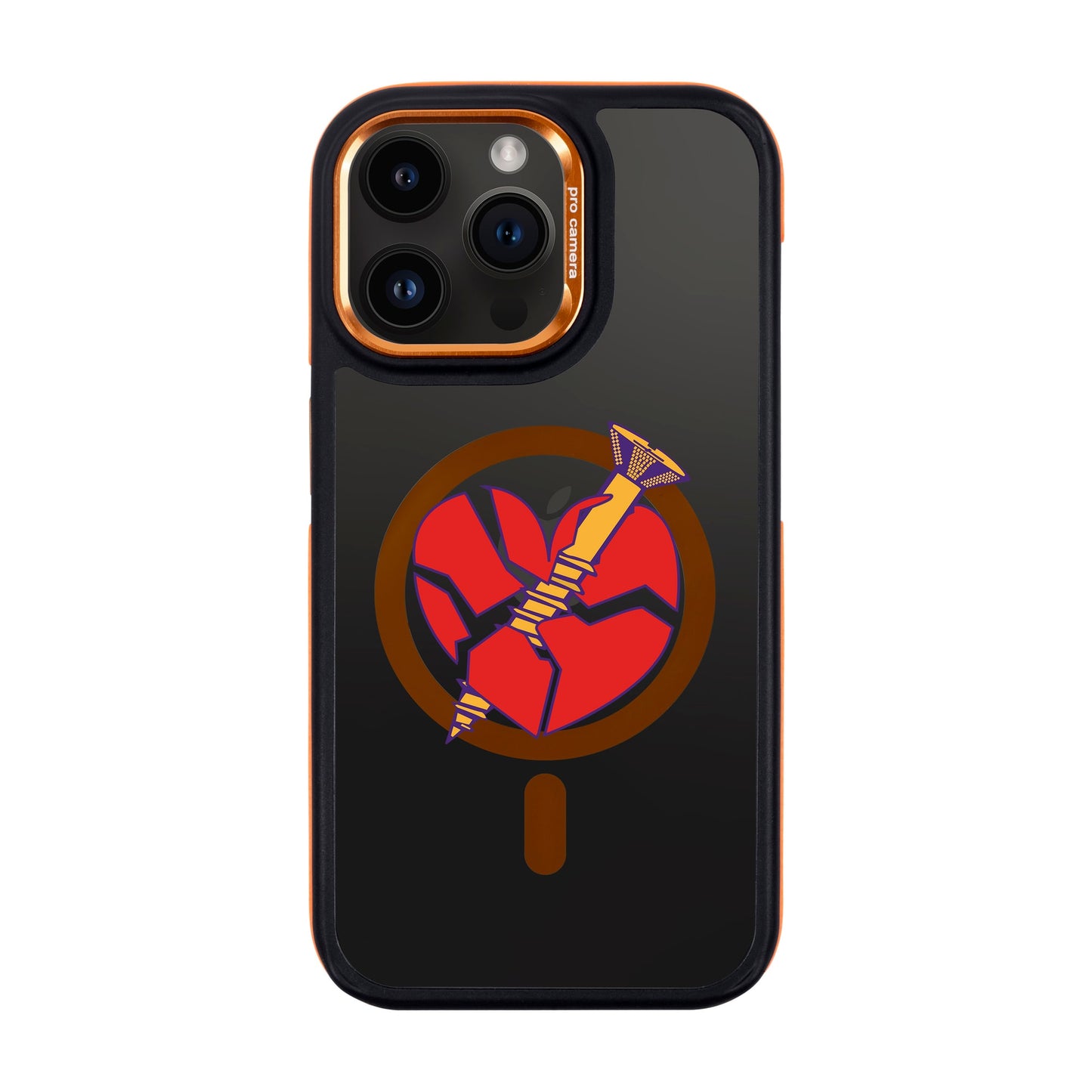 BROKEN HEART-iPhone 14 Pro Max Dark Kılıf MagSafe Özellikli