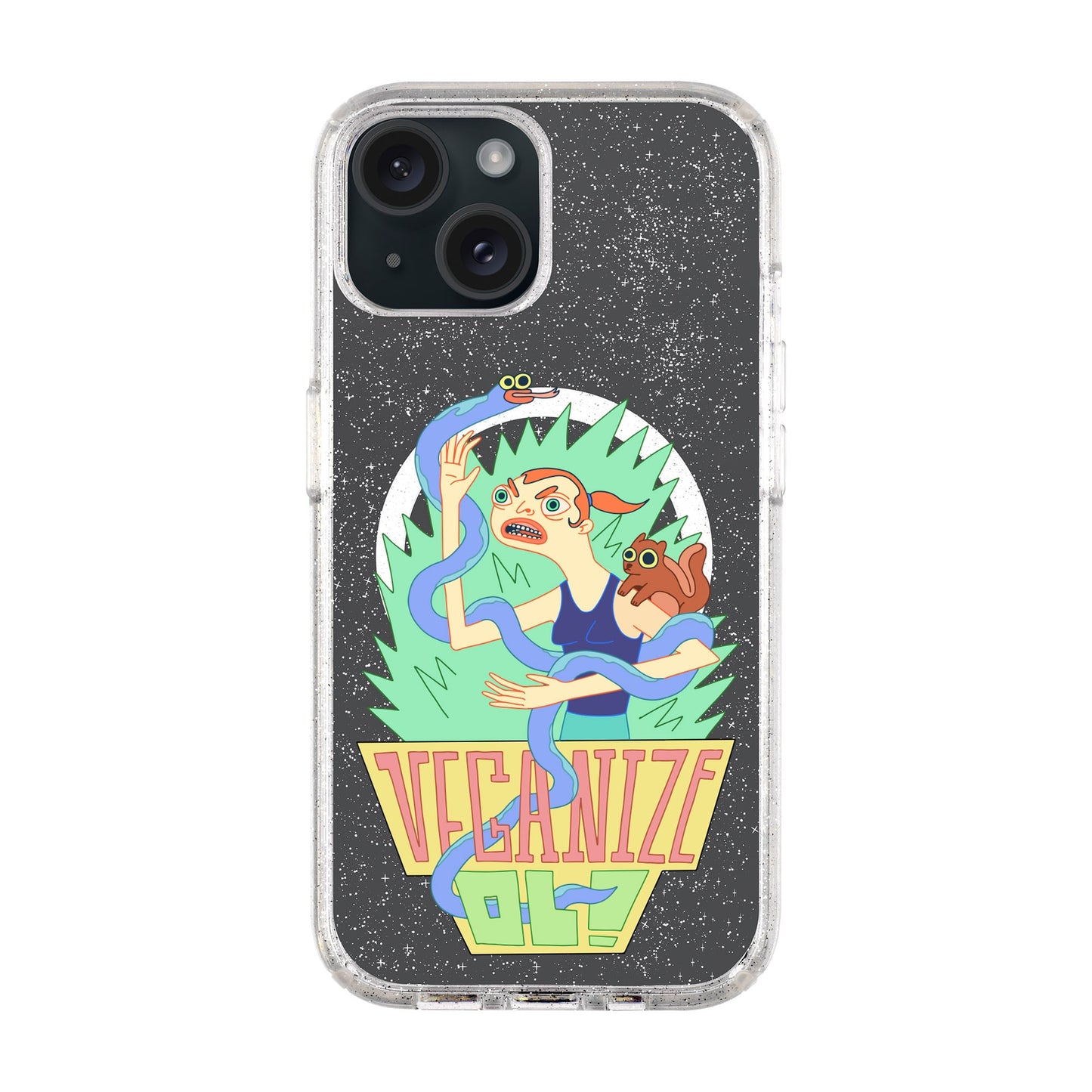 VEGANİZE-iPhone 15 Plus Shiny Kılıf MagSafe Özellikli