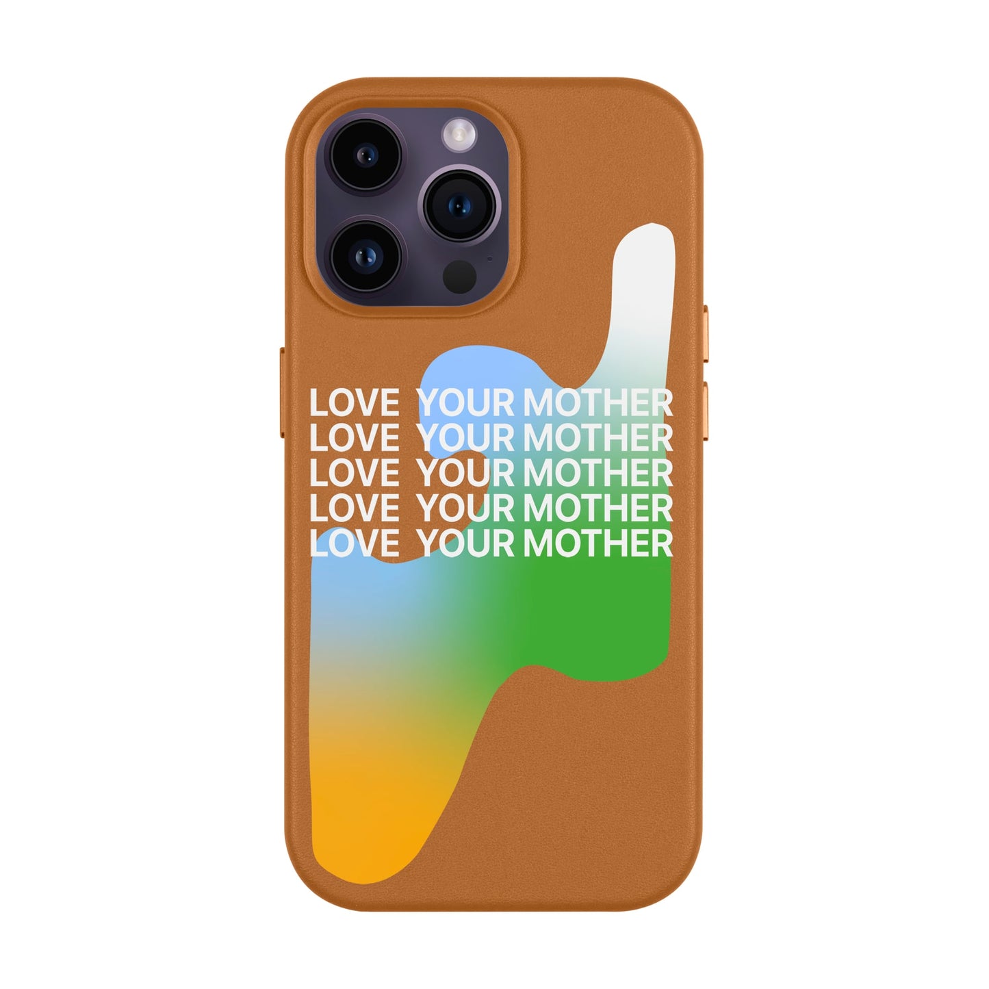 LOVE YOUR MOTHER-iPhone 14 Pro Max Leather Kılıf MagSafe Özellikli
