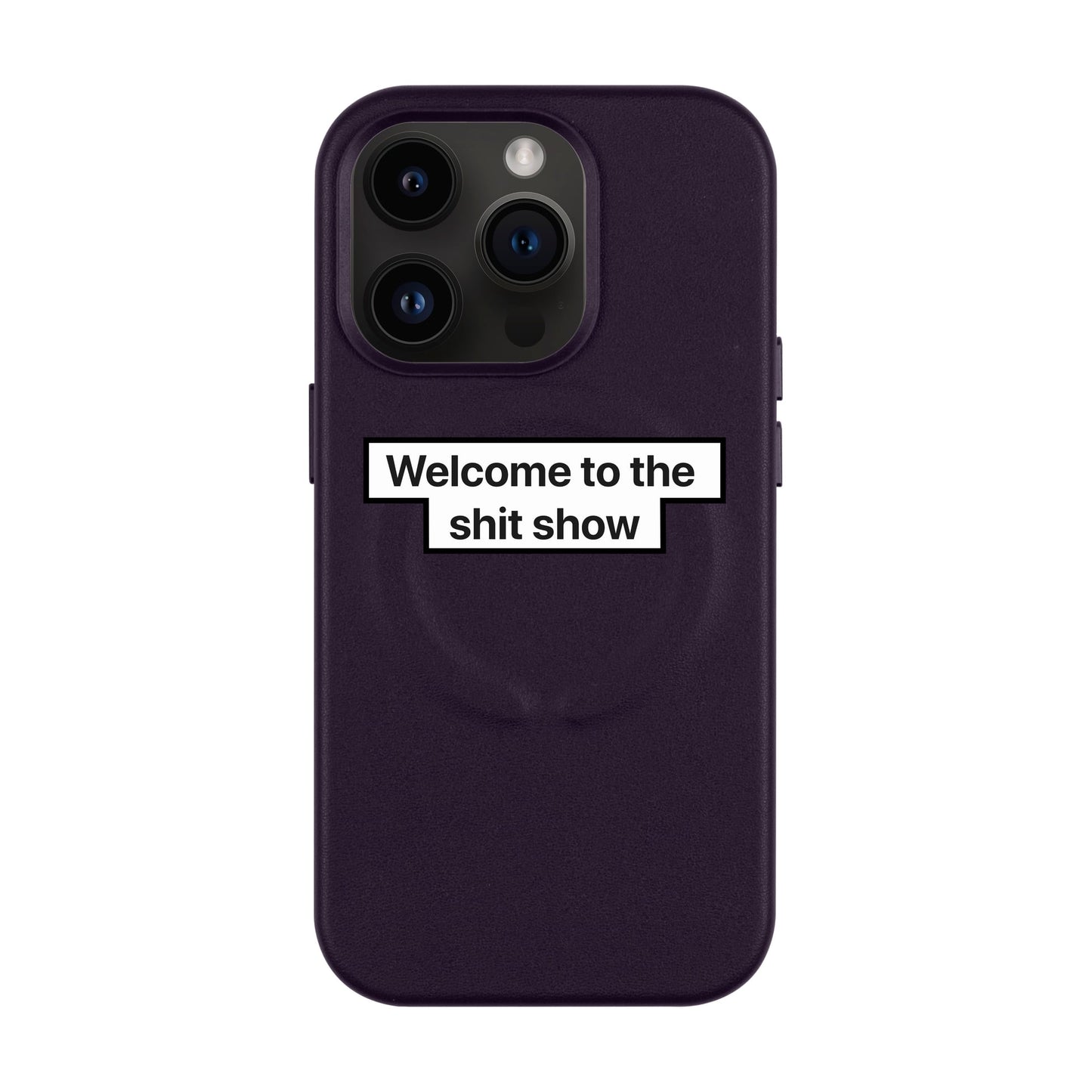 WELCOME-iPhone 14 Pro Leather Kılıf MagSafe Özellikli