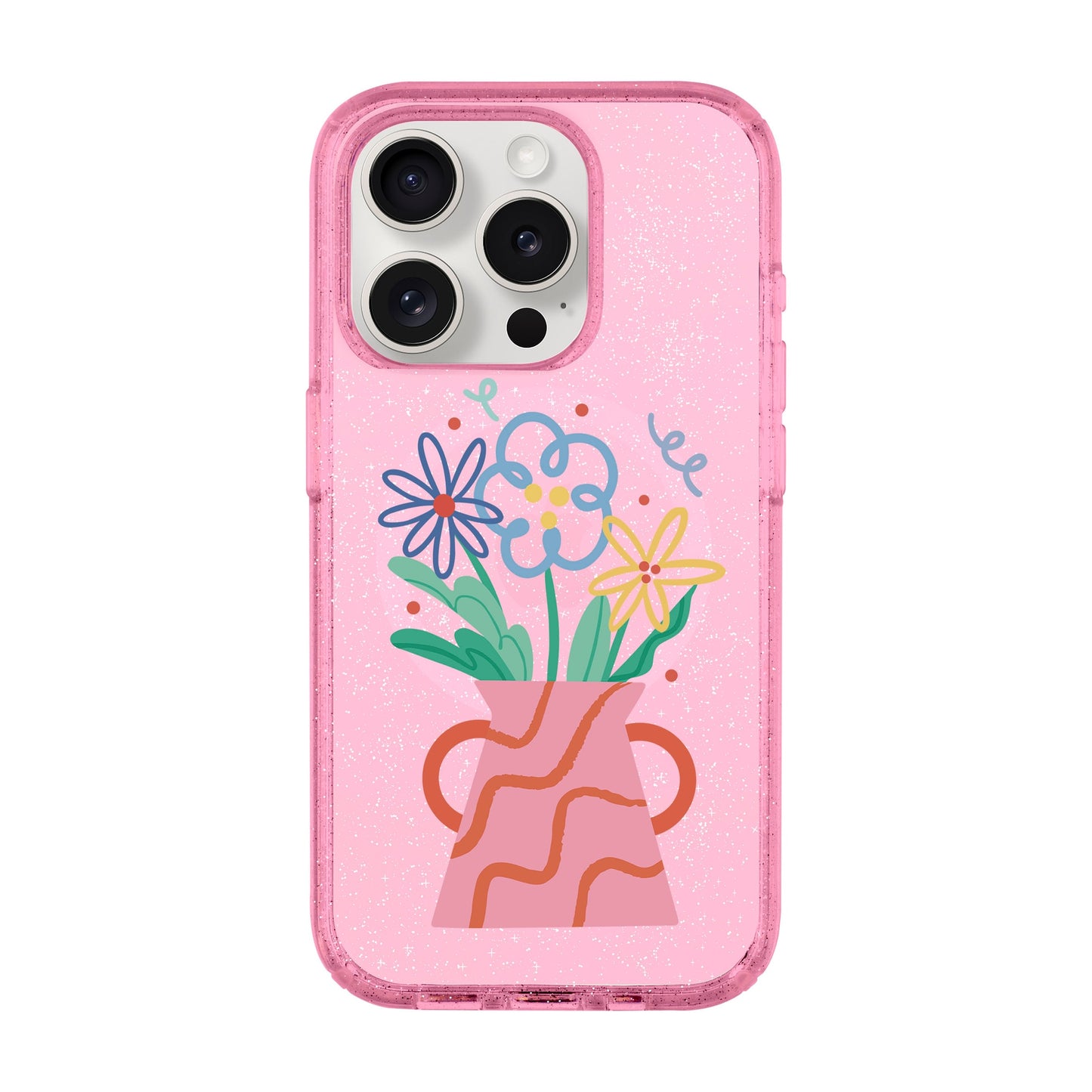 PINK VASE-iPhone 15 Pro Shiny Kılıf MagSafe Özellikli