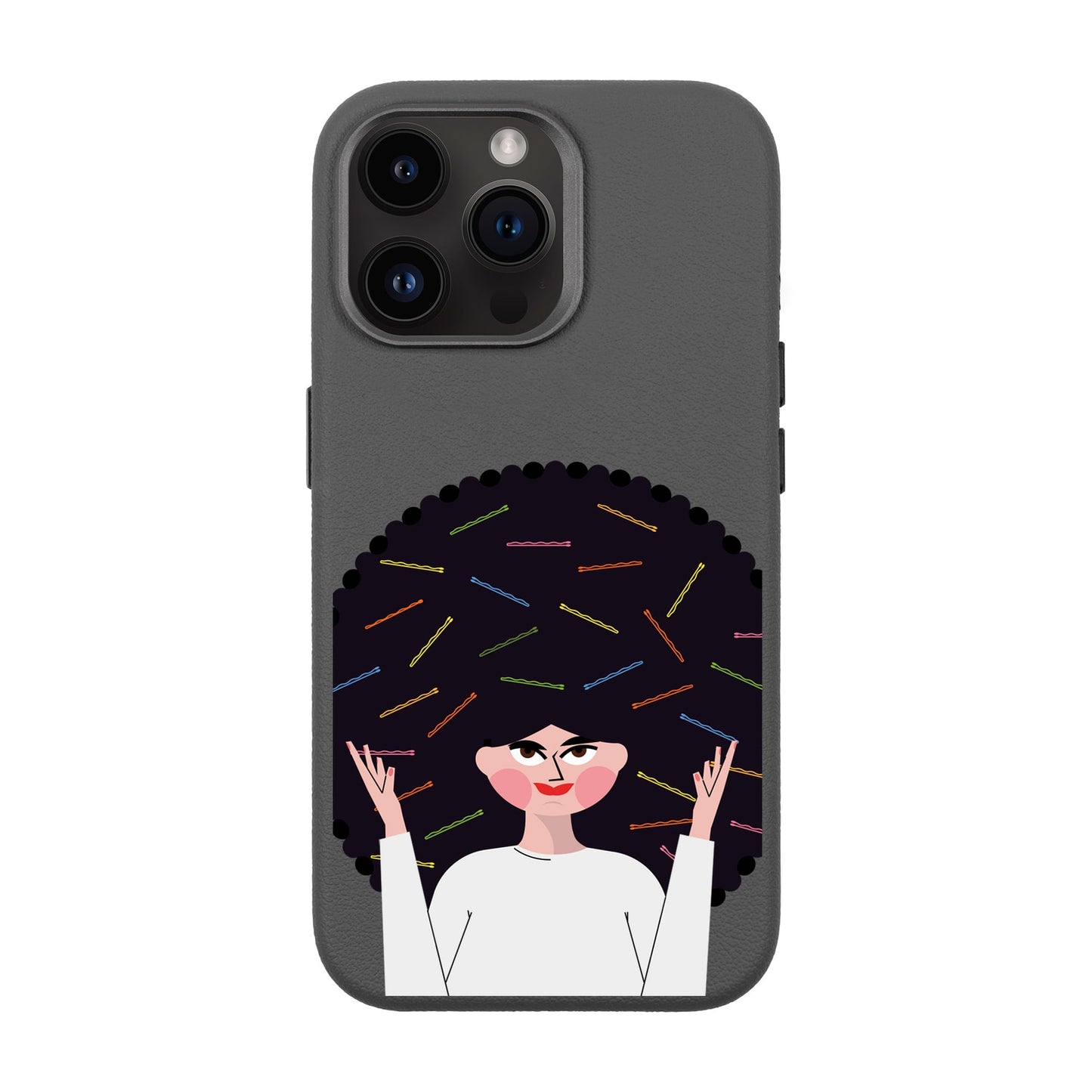 TANGLES OF HAPPINESS-iPhone 14 Pro Max Leather Premium Kılıf MagSafe Özellikli