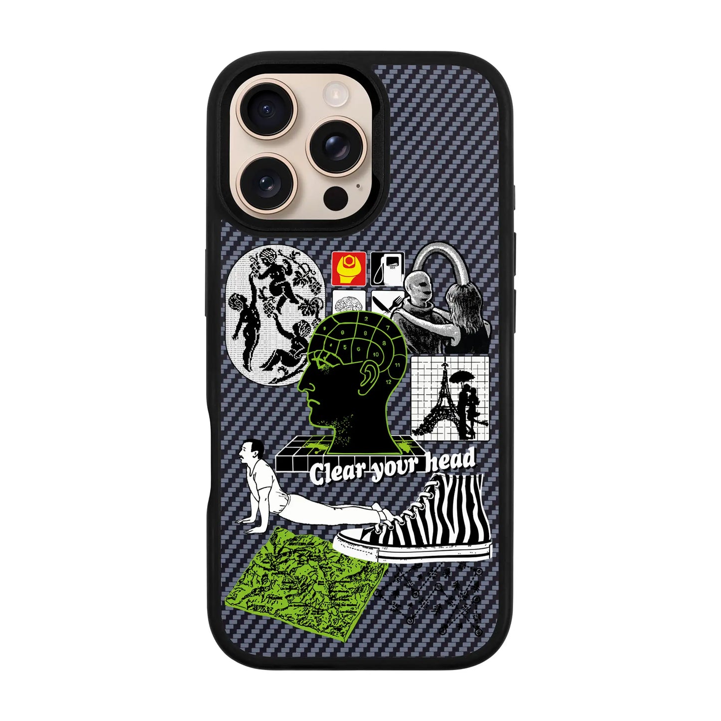CLEAR YOUR HEAD-iPhone 16 Pro Max Plaid Kılıf MagSafe Özellikli