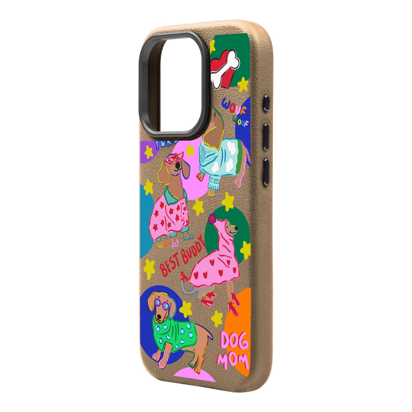 DOG MOM-iPhone 16 Pro Max Leather Premium Kılıf MagSafe Özellikli