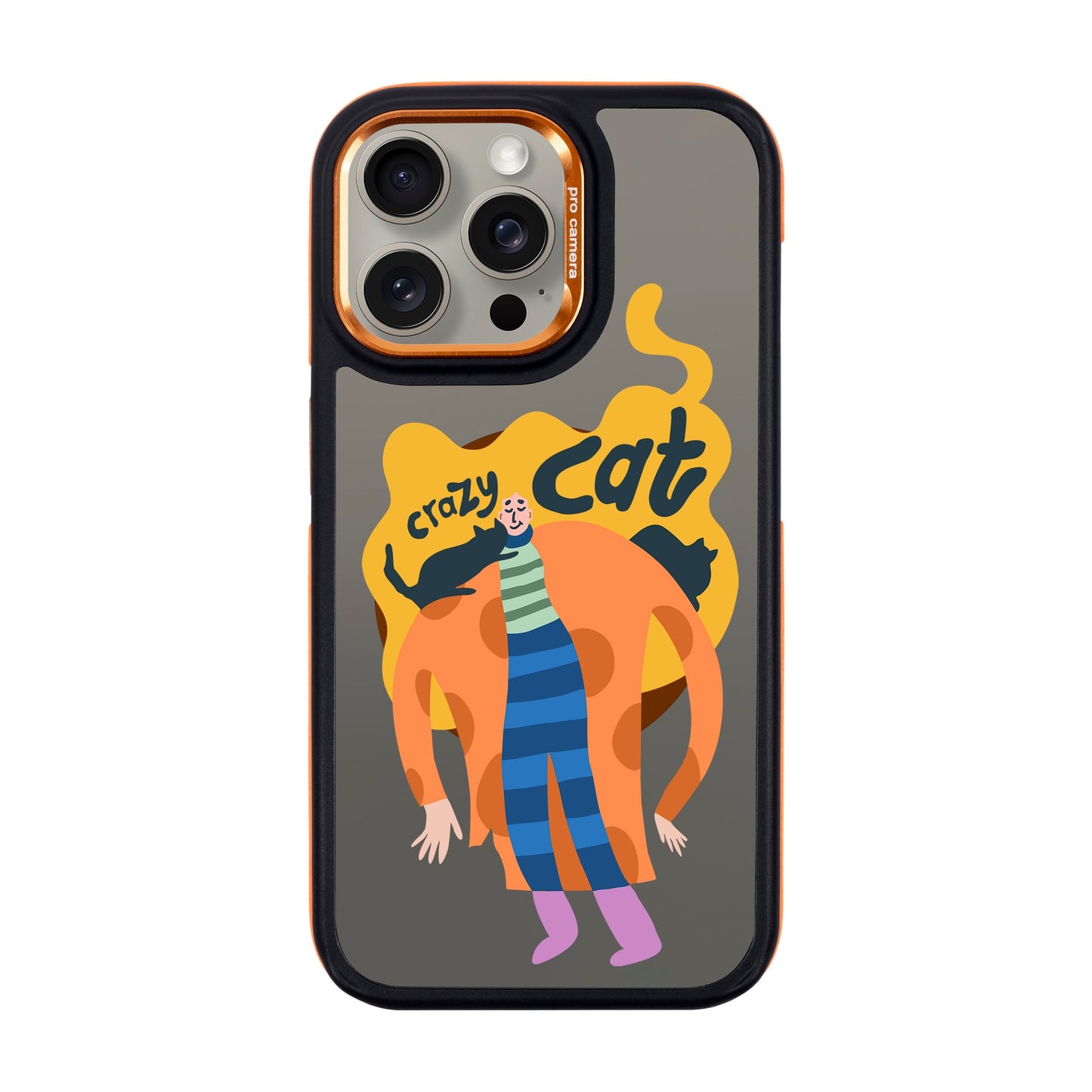 CRAZY CAT-iPhone 15 Pro Max Dark Kılıf MagSafe Özellikli