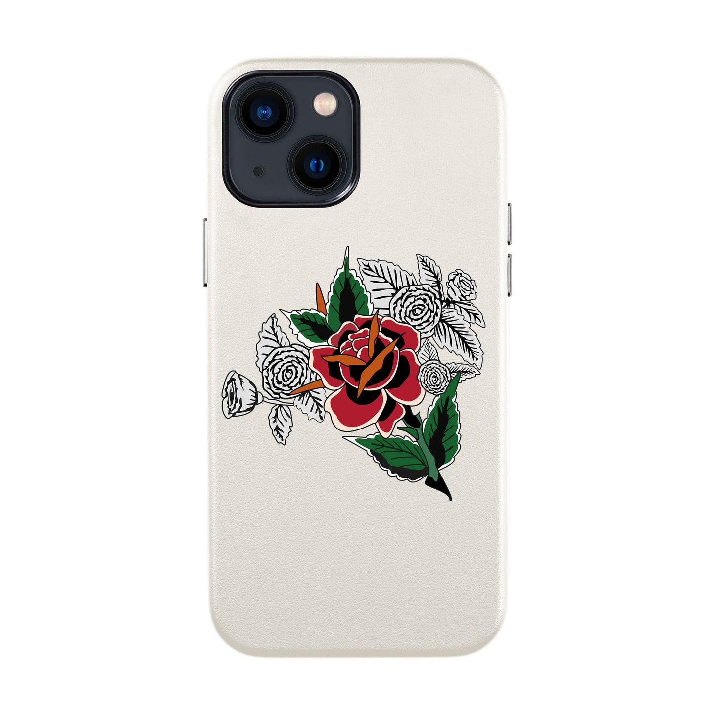 DRY ROSE-iPhone 14 Leather Kılıf