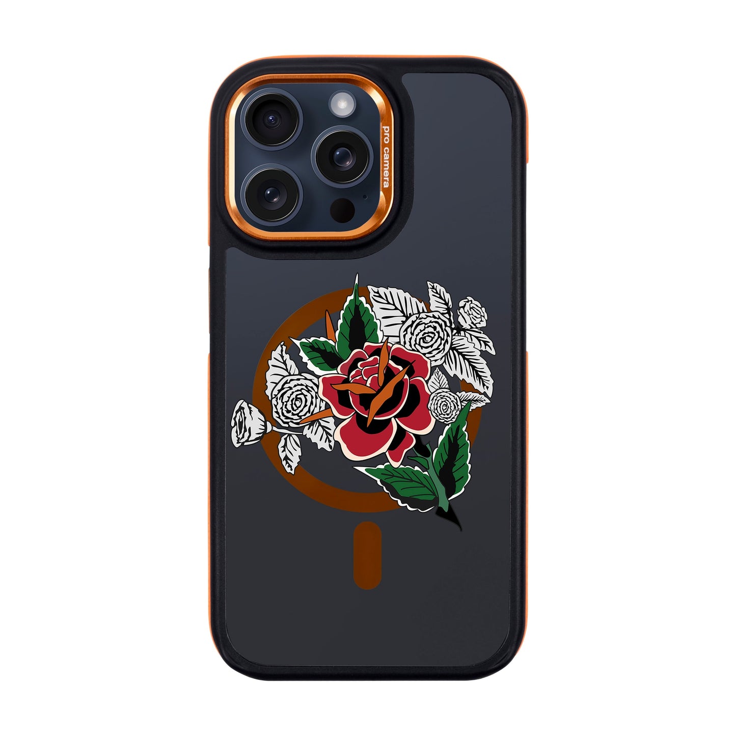DRY ROSE-iPhone 15 Pro Max Dark Kılıf MagSafe Özellikli