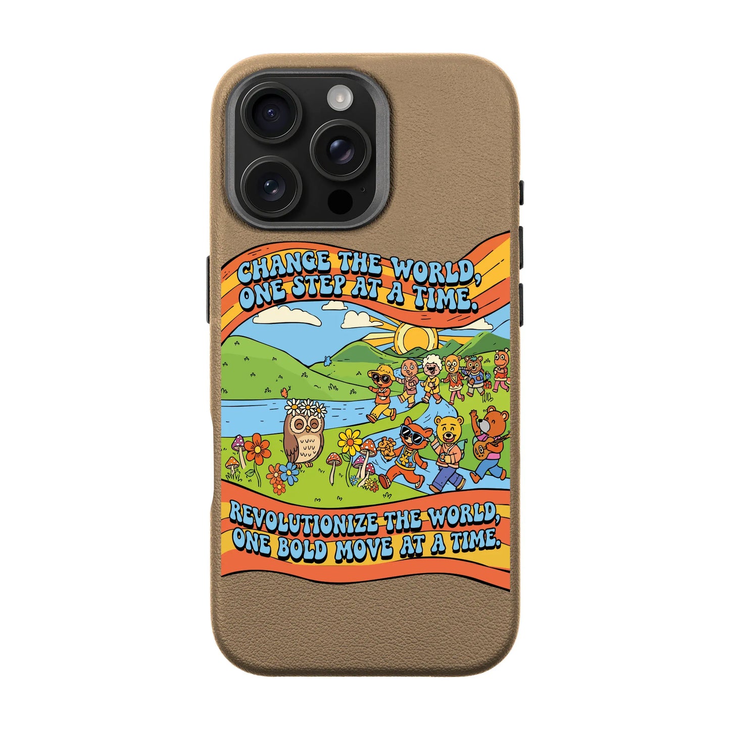 CHANGE THE WORLD-iPhone 16 Pro Max Leather Premium Kılıf MagSafe Özellikli