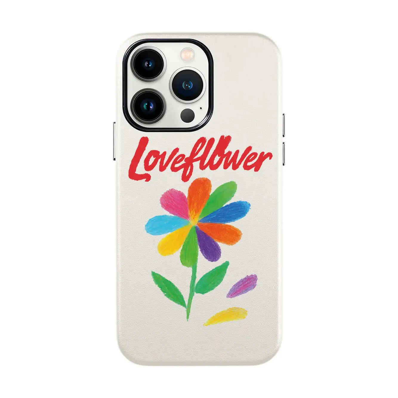 LOVE FLOWER-iPhone 13 Mini Leather Kılıf