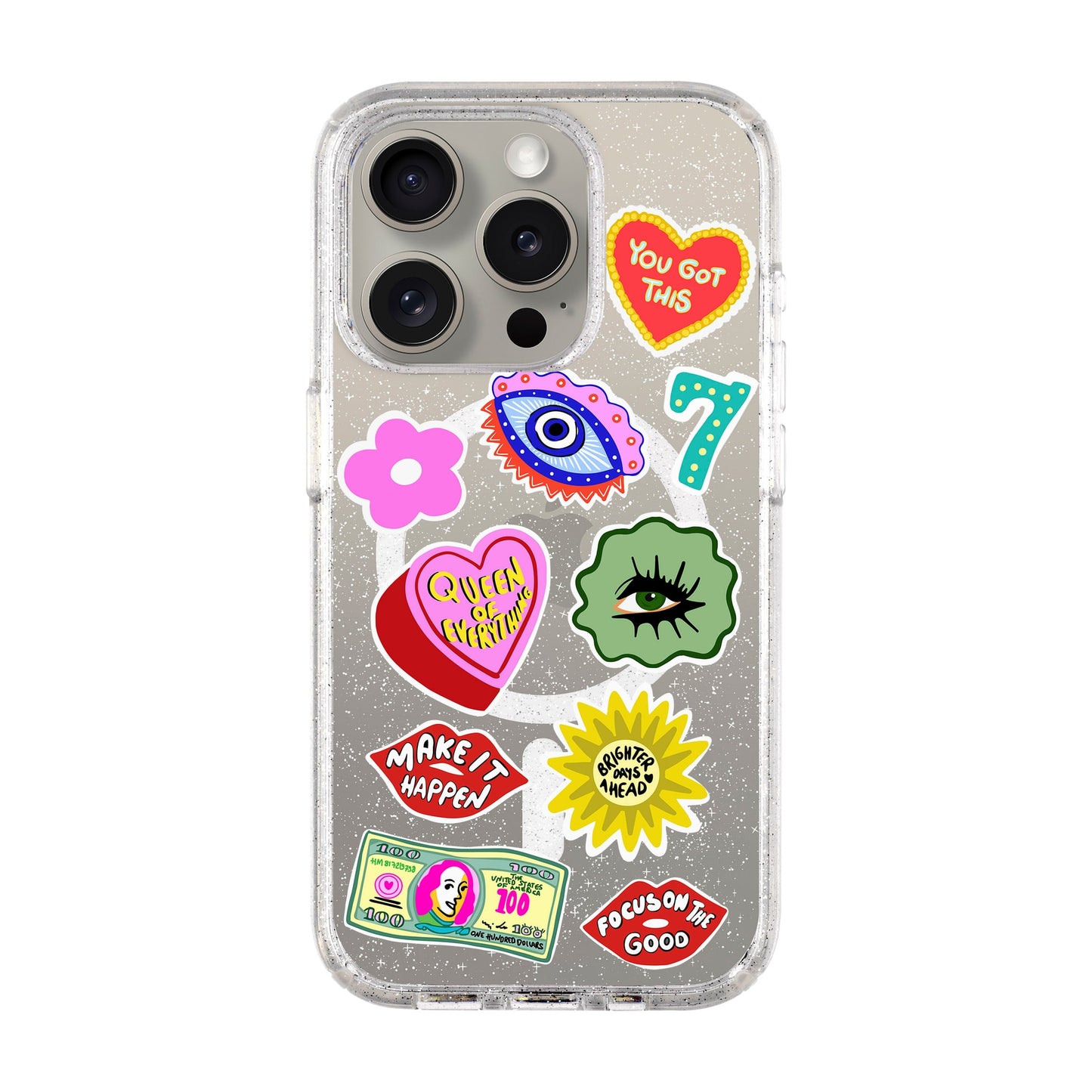 HM STICKERS-iPhone 15 Pro Shiny Kılıf MagSafe Özellikli