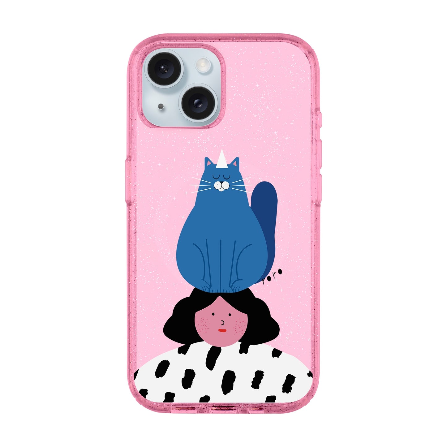 NAUGHTY CAT-iPhone 14 Plus Shiny Kılıf MagSafe Özellikli