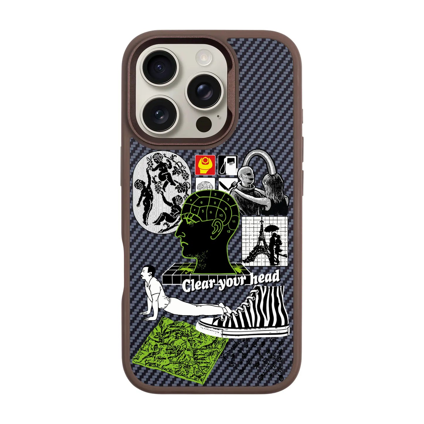 CLEAR YOUR HEAD-iPhone 16 Pro Plaid Kılıf MagSafe Özellikli