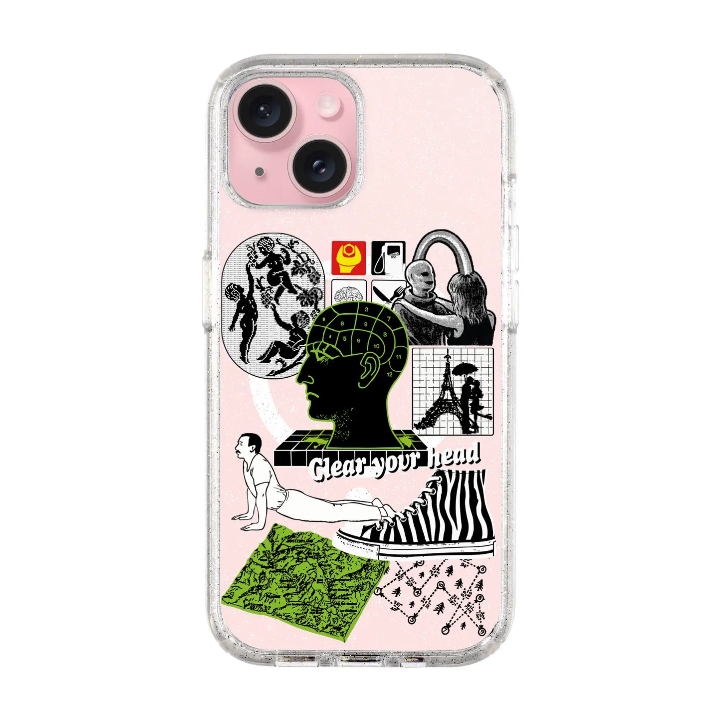 CLEAR YOUR HEAD-iPhone 15 Shiny Kılıf MagSafe Özellikli