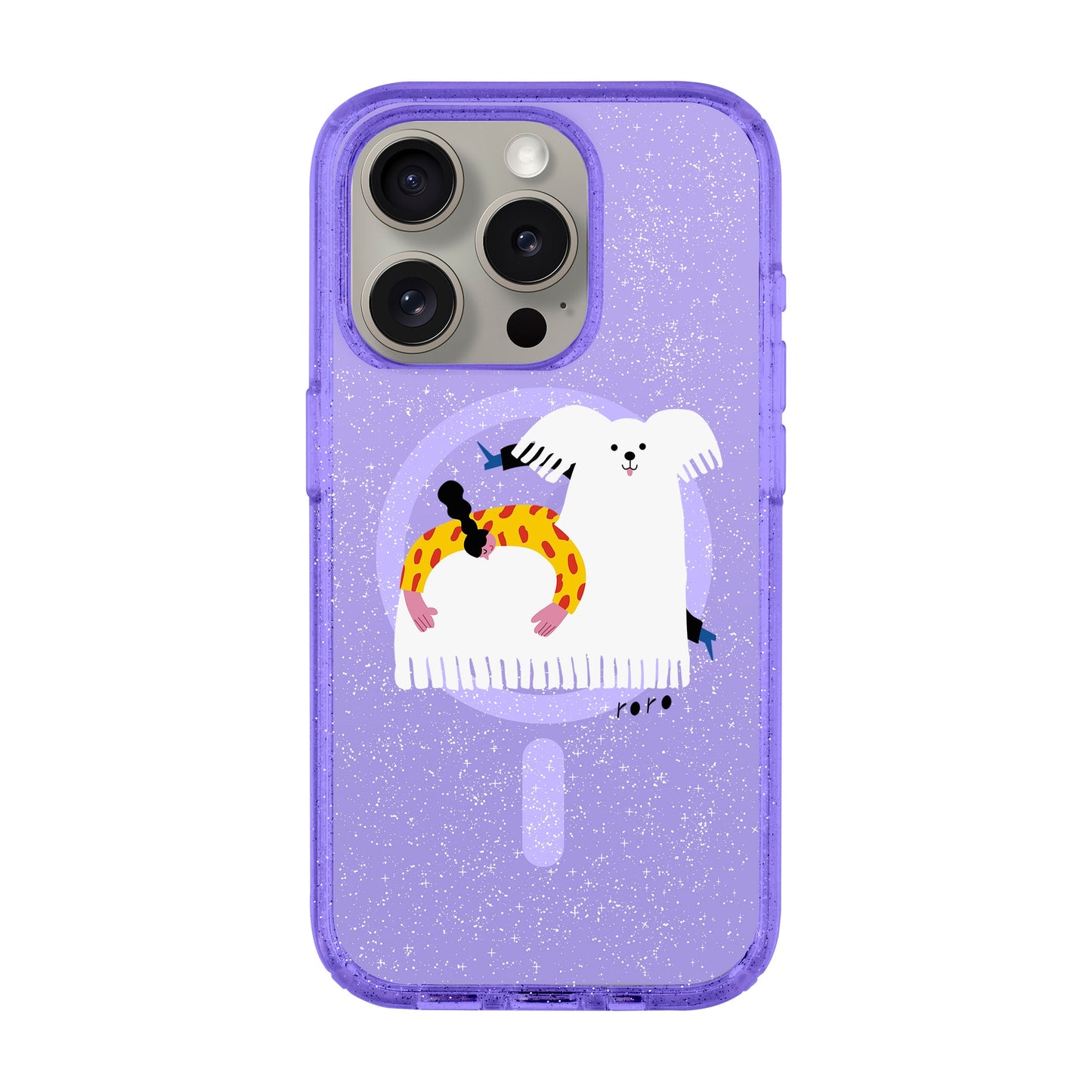 FANCY DOG-iPhone 15 Pro Shiny Kılıf MagSafe Özellikli