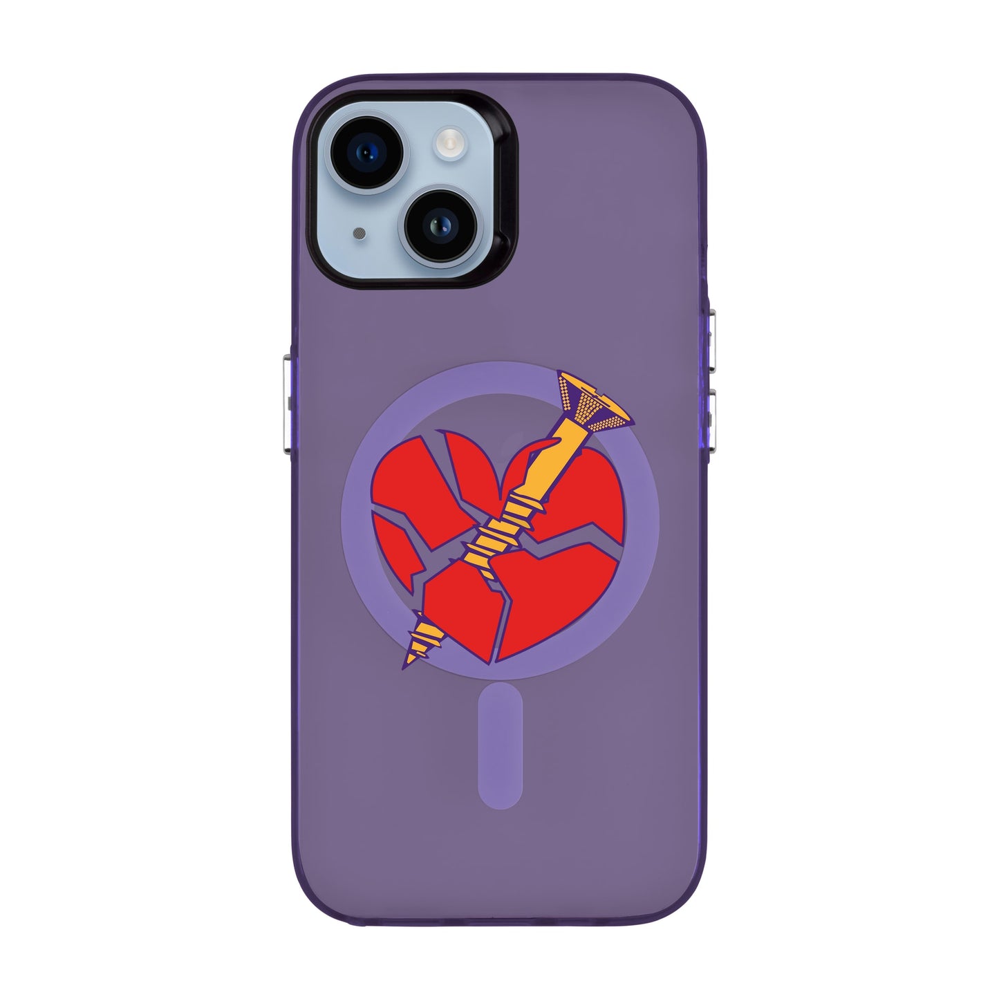 BROKEN HEART-iPhone 14 Hold Kılıf MagSafe Özellikli