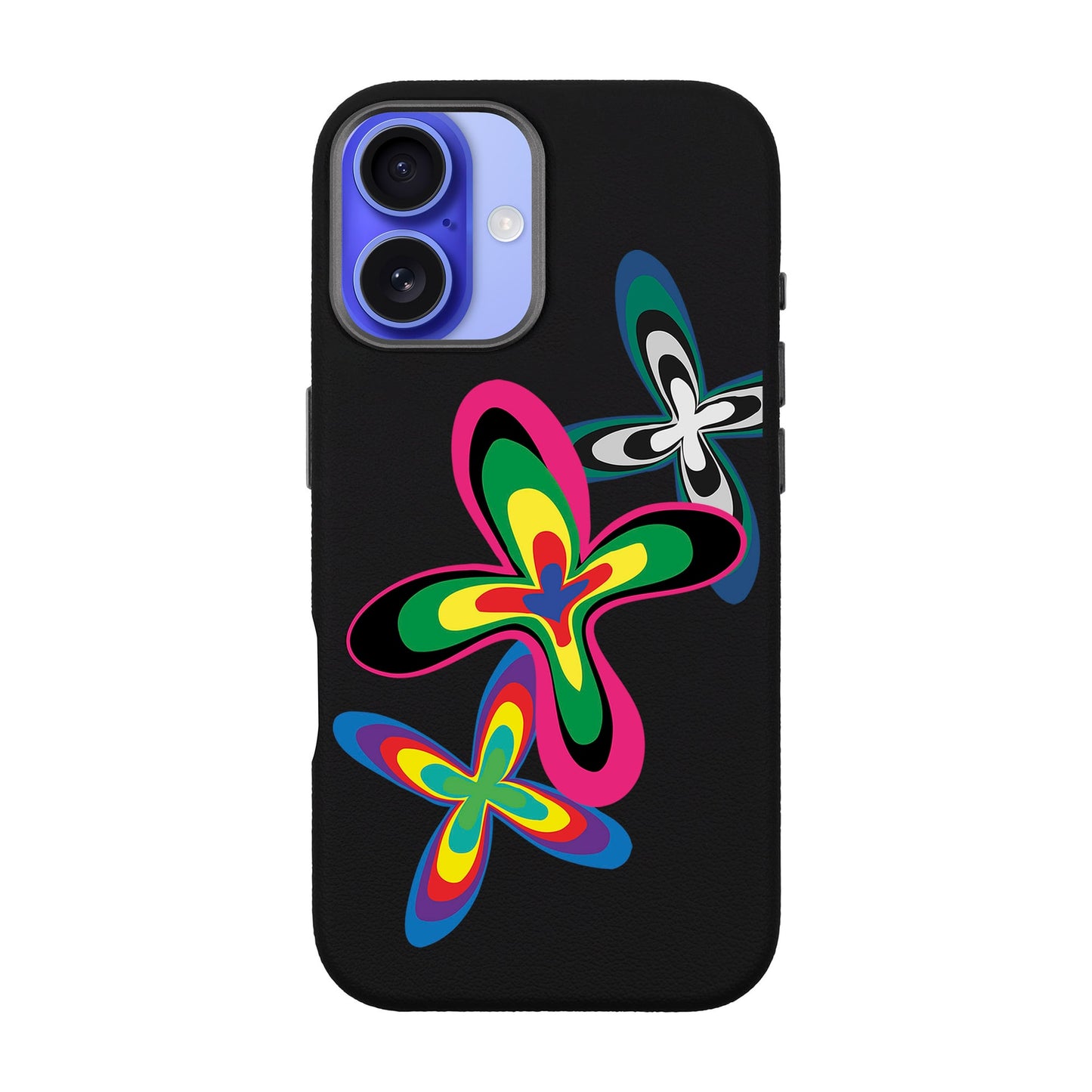 COLOR FLOWER-iPhone 16 Plus Leather Premium Kılıf MagSafe Özellikli