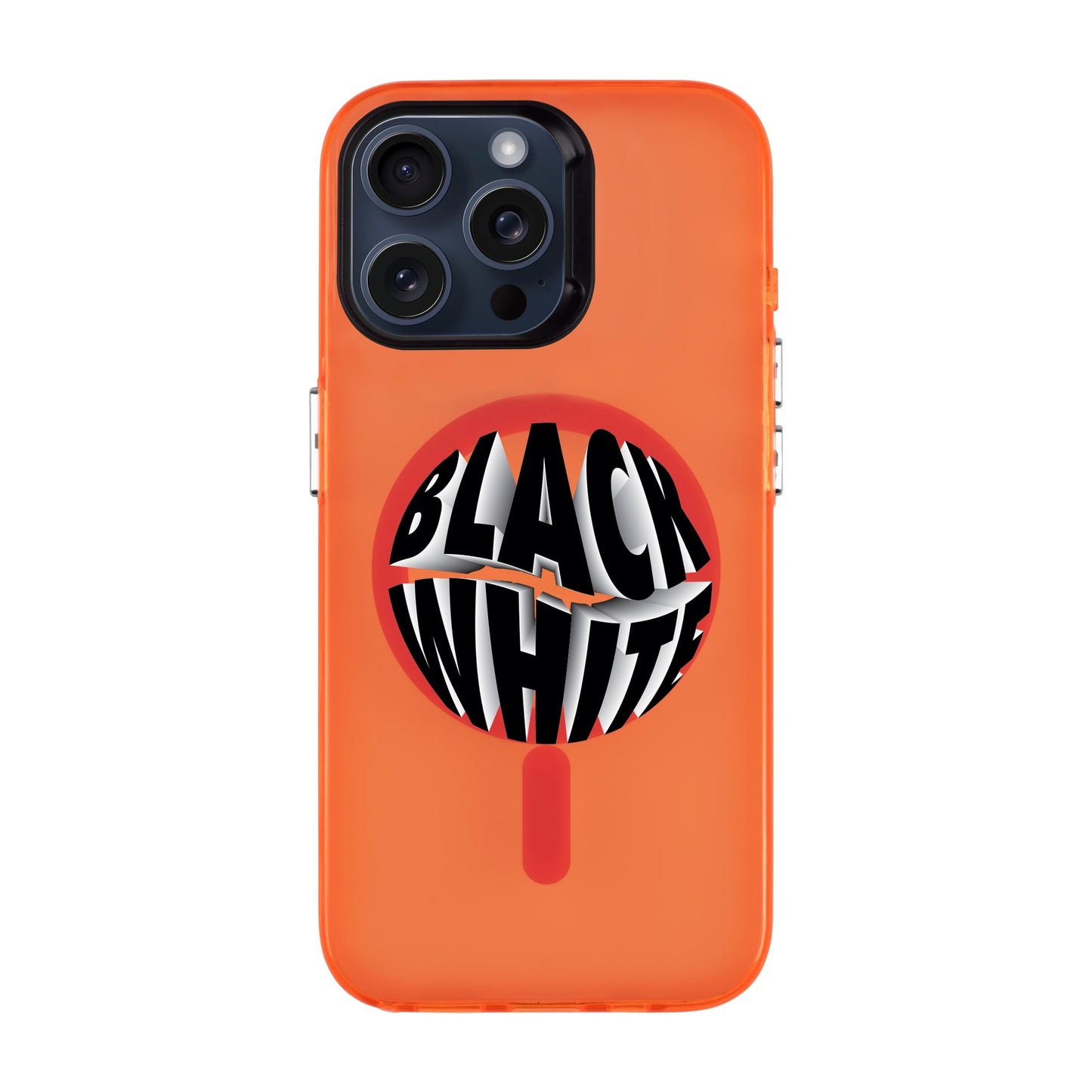 BLACK WHITE-iPhone 15 Pro Max Hold Kılıf MagSafe Özellikli
