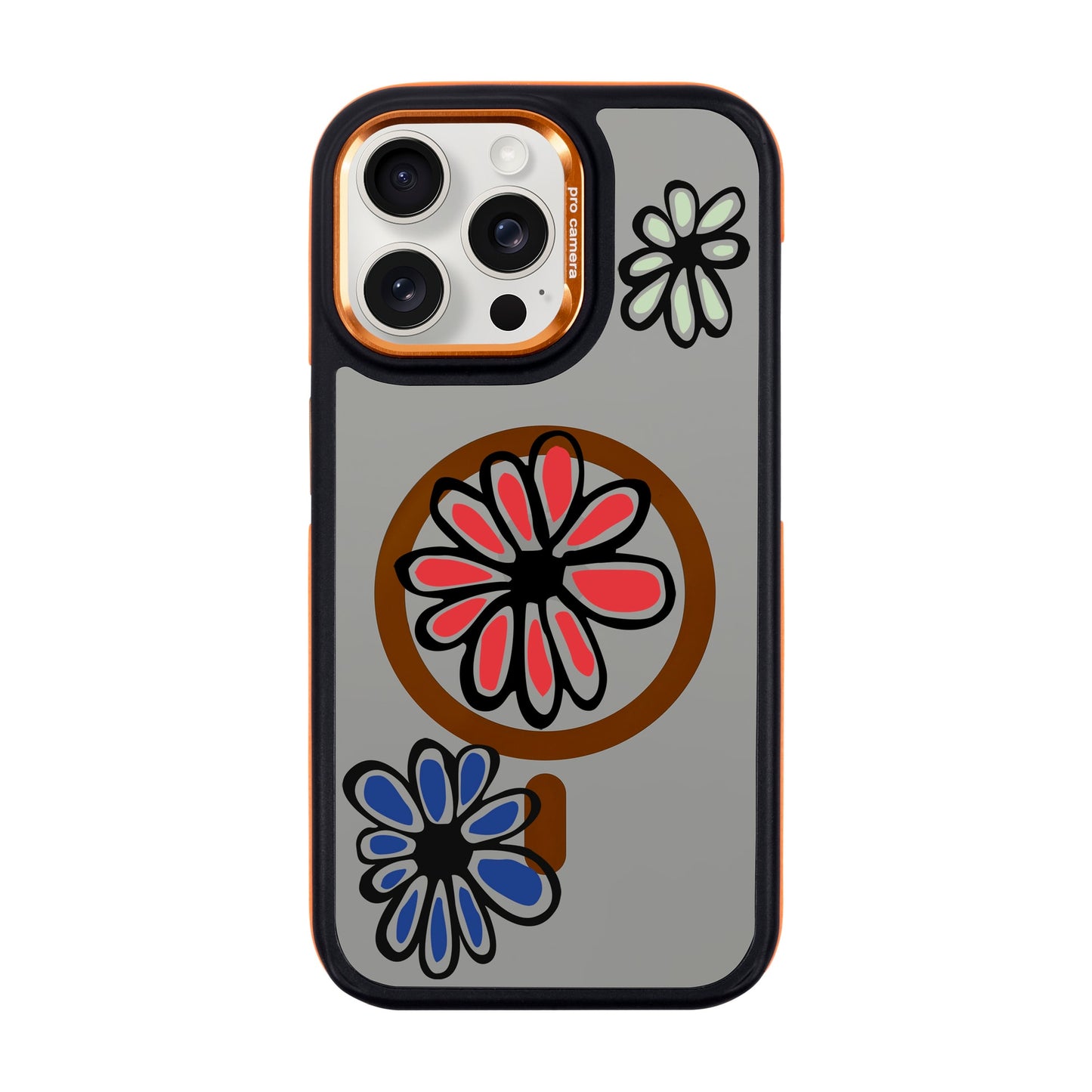 FLORIST-iPhone 15 Pro Max Dark Kılıf MagSafe Özellikli