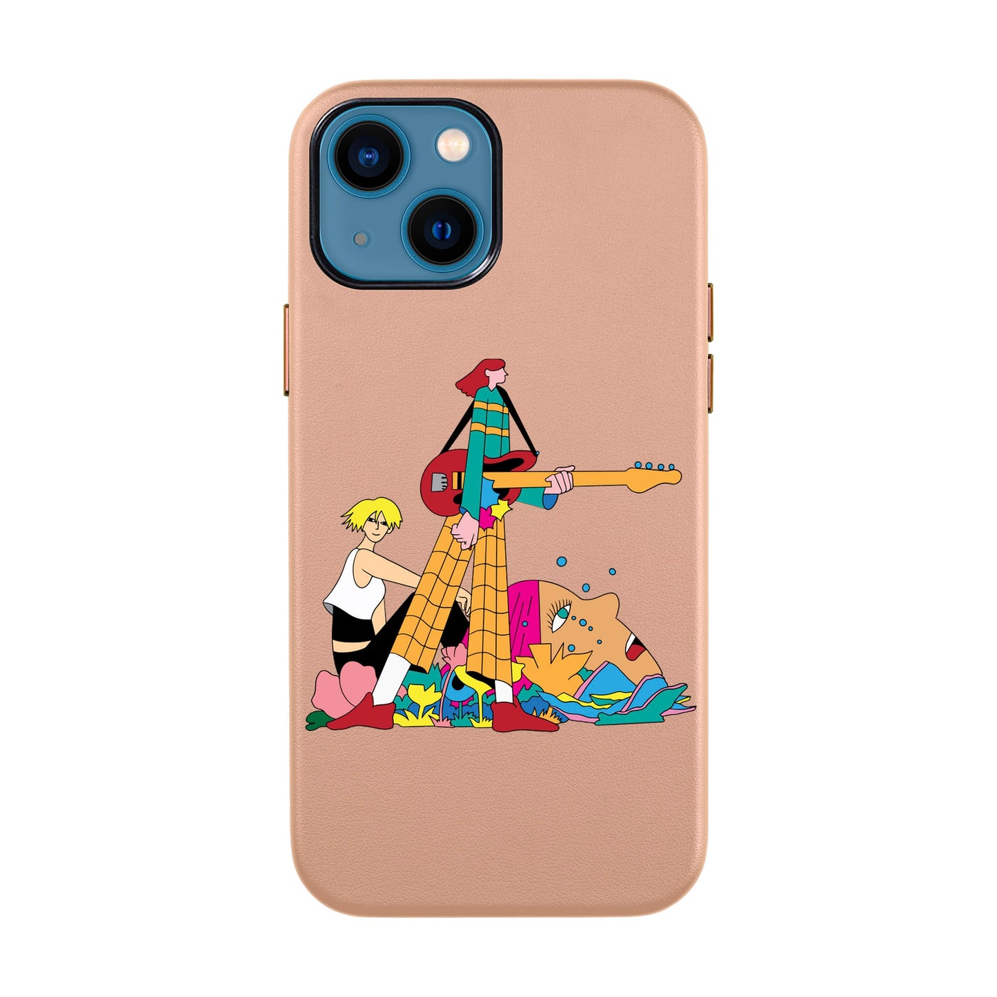 HER BAND-iPhone 14 Leather Kılıf