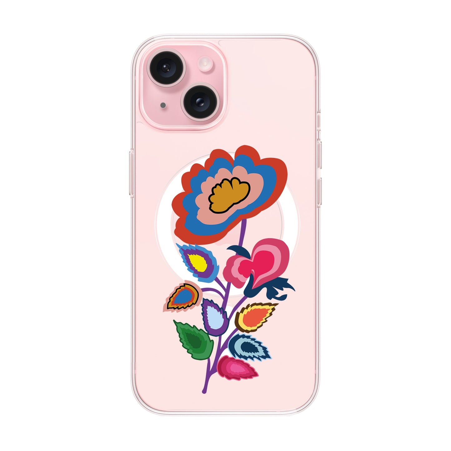 KNITTED FLOWER-iPhone 15 Solid Kılıf MagSafe Özellikli