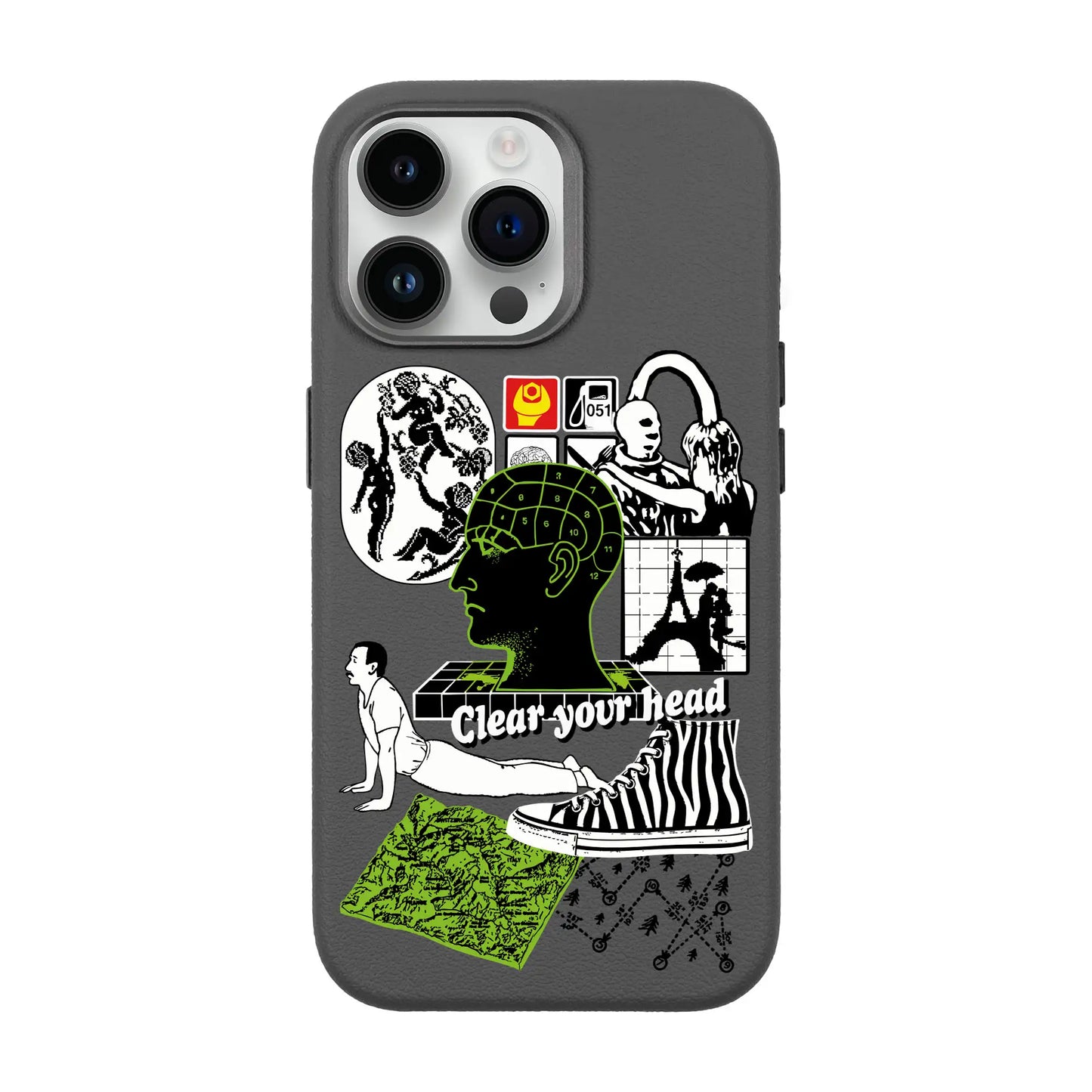 CLEAR YOUR HEAD-iPhone 14 Pro Max Leather Premium Kılıf MagSafe Özellikli