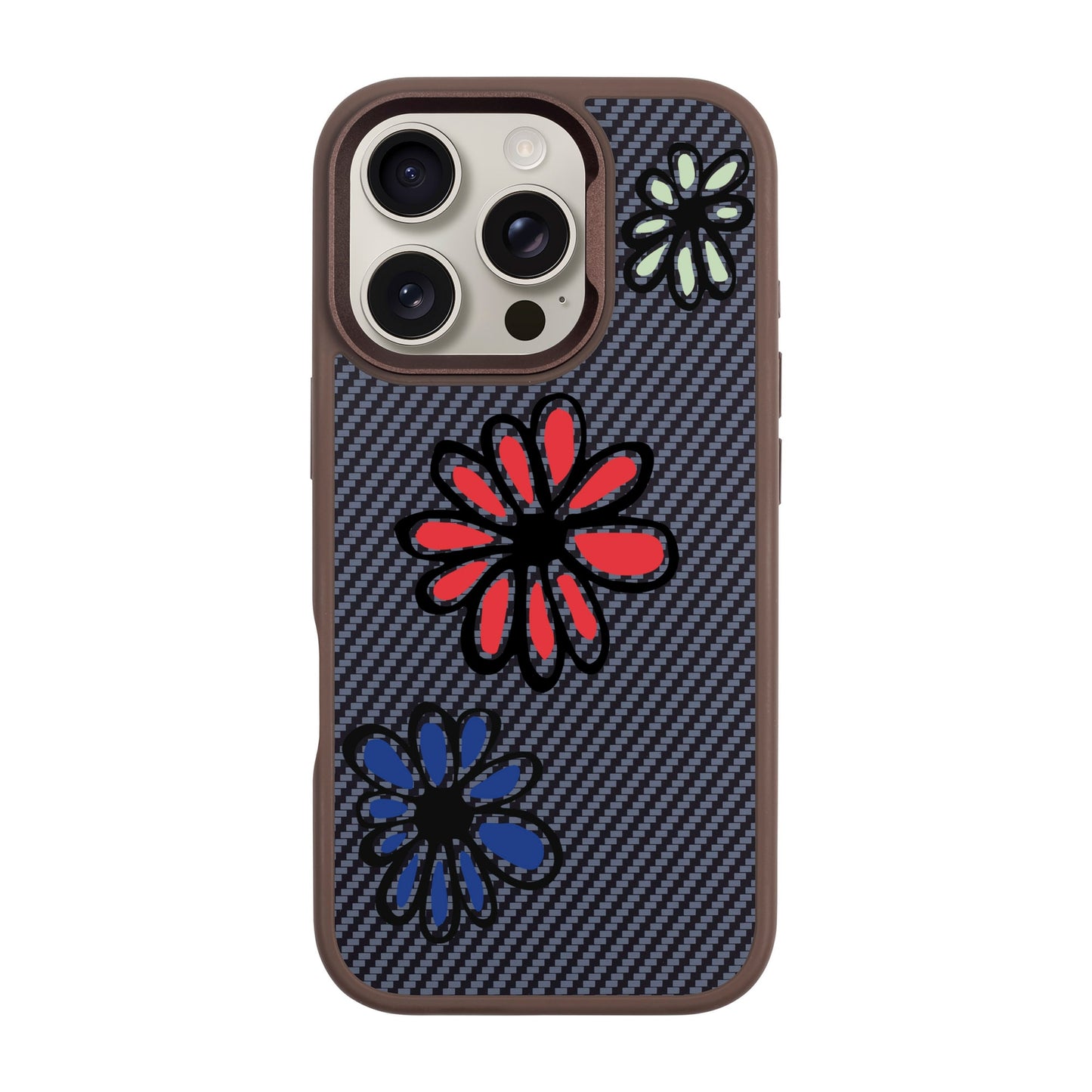 FLORIST-iPhone 16 Pro Plaid Kılıf MagSafe Özellikli