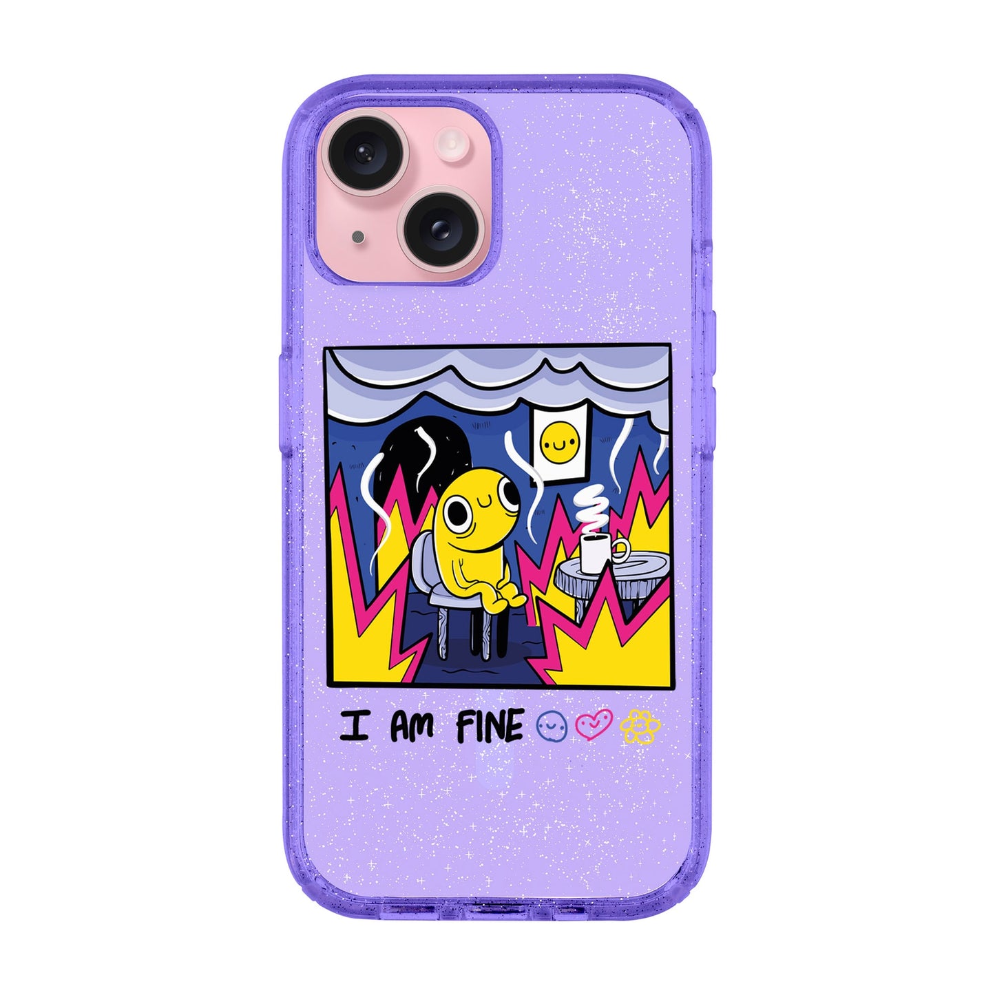 I AM FINE-iPhone 14 Plus Shiny Kılıf MagSafe Özellikli