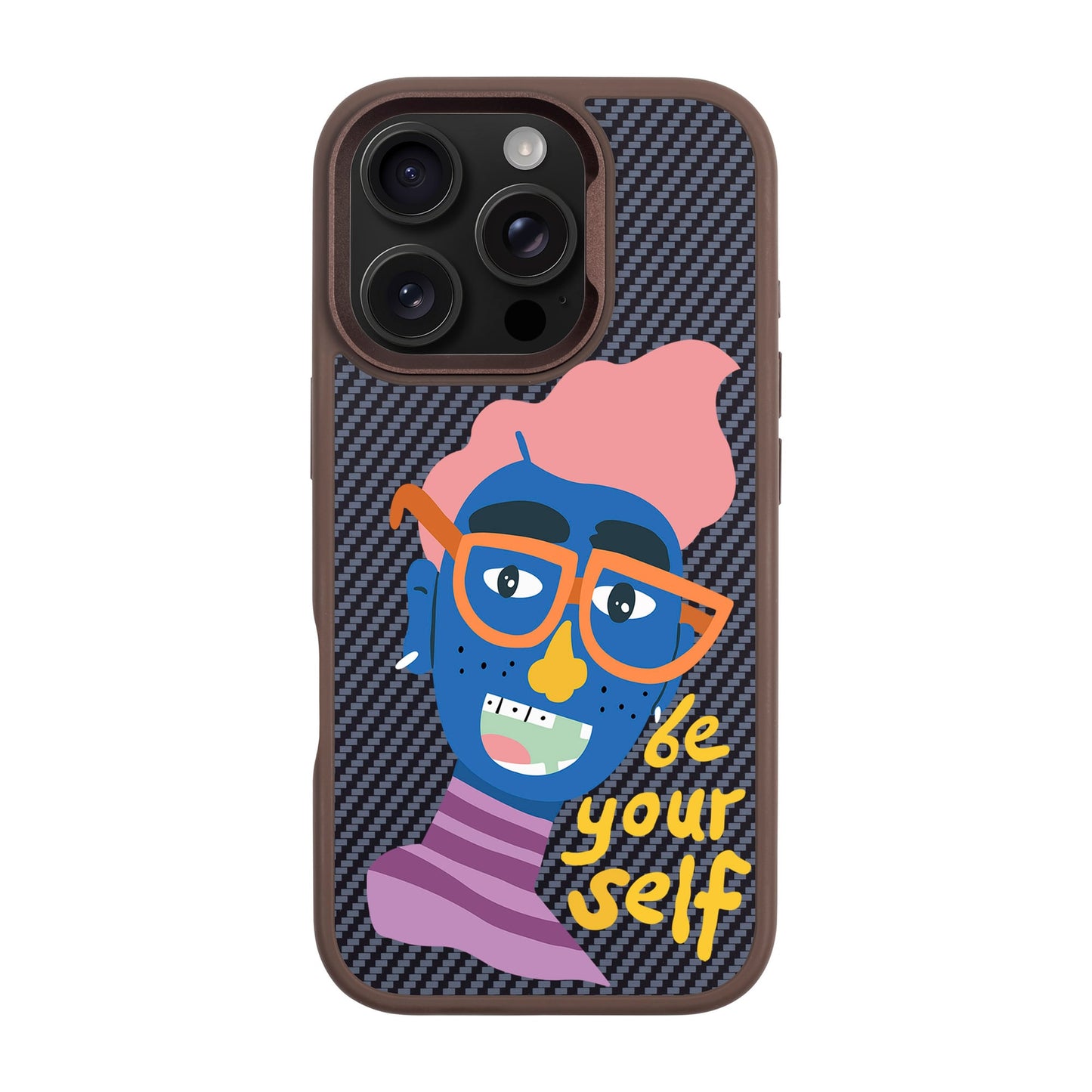 BE YOUR SELF-iPhone 16 Pro Plaid Kılıf MagSafe Özellikli